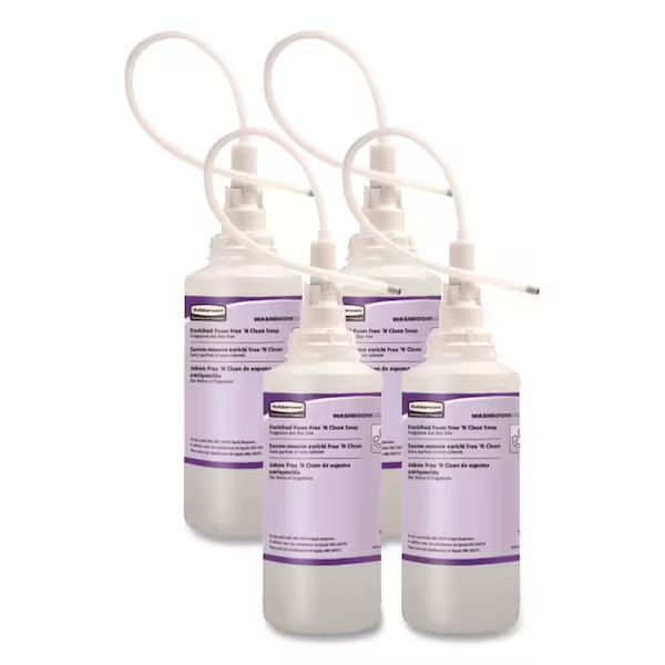 4 Bottles Rubbermaid OneShot 800m l enriched Foam ‘N Free Hand Soap, FG750389