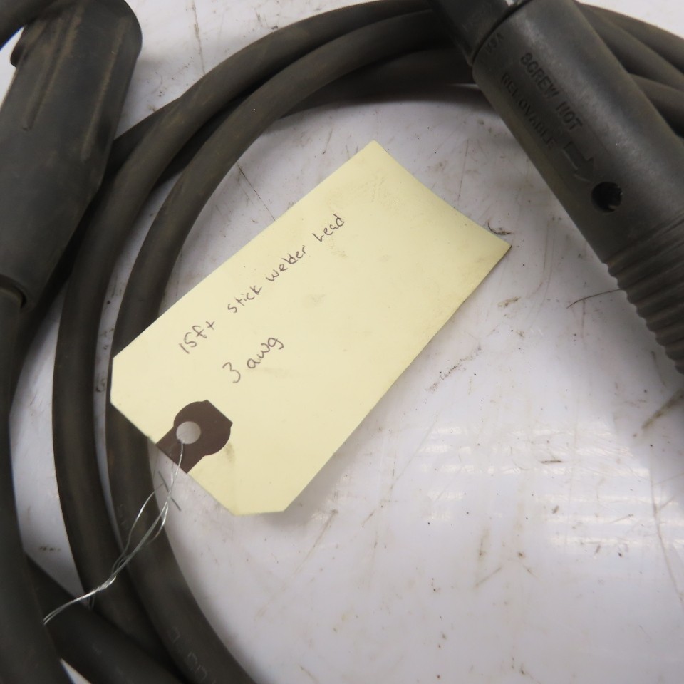 Miller N/A 3AWG Stick Welder Electrode Holder Cable 15′