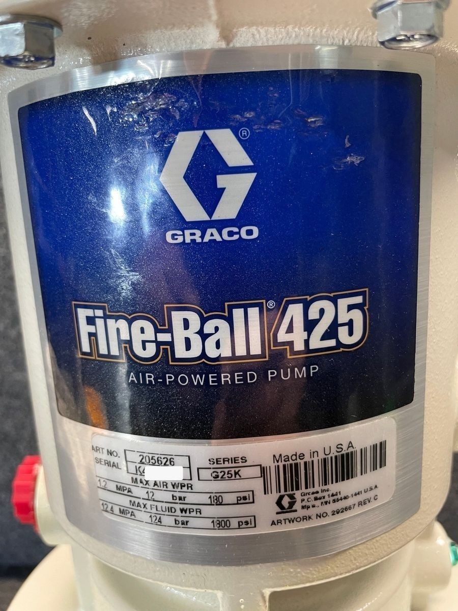 GRACO Fire-Ball 425 Series Air-Powered Pump- 12.4MPA 124Bar 1800PSI 205626*