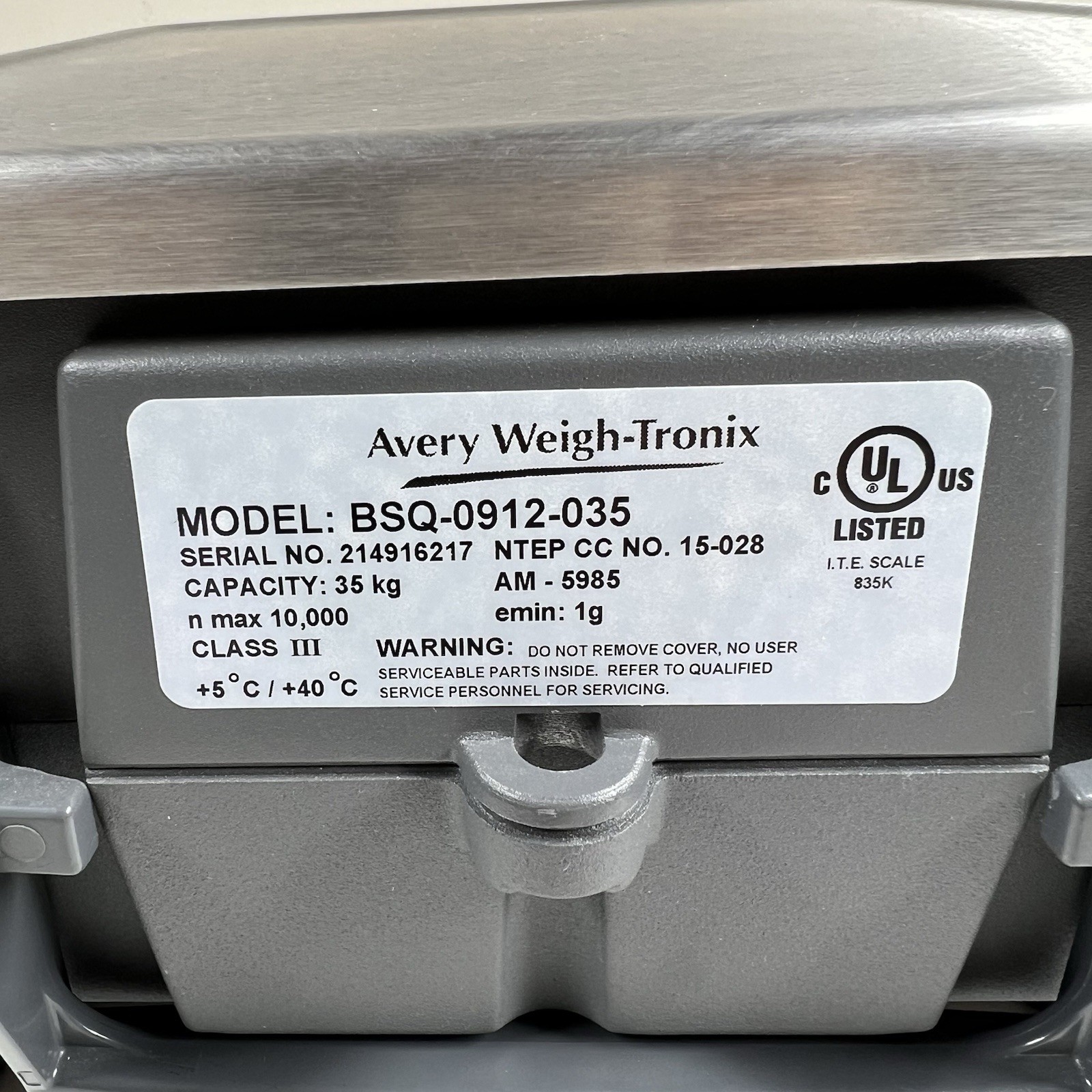 Avery Weigh-Tronix ZK830 Counting Scale (10 Pounds Max) BSQ-0912-035 Works Great