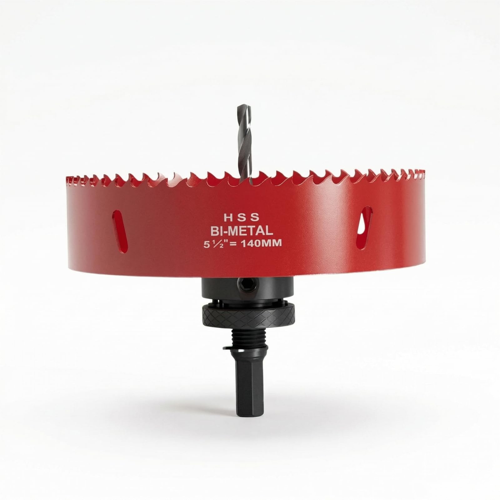 5.5 Inch Hole Saw, 5 1/2 M42 HSS Bi-Metal Cutter, 140, Red