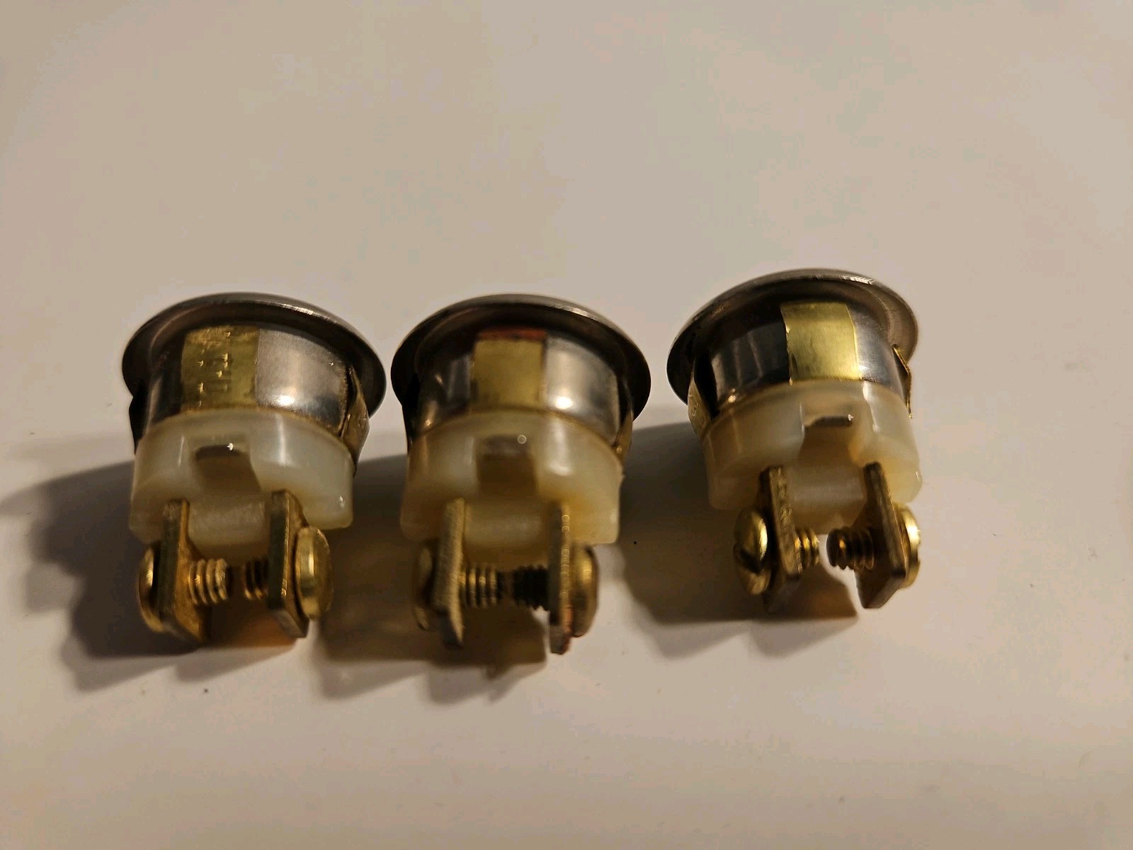 Vintage Edwards Signaling 620 Low Voltage Panel Mount Push Button Lot Of 3 NOS