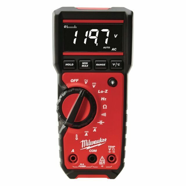 New Milwaukee 2217-20 Cat III 600V Digital Multimeter with Lo-Z FREE SHIPPING!!