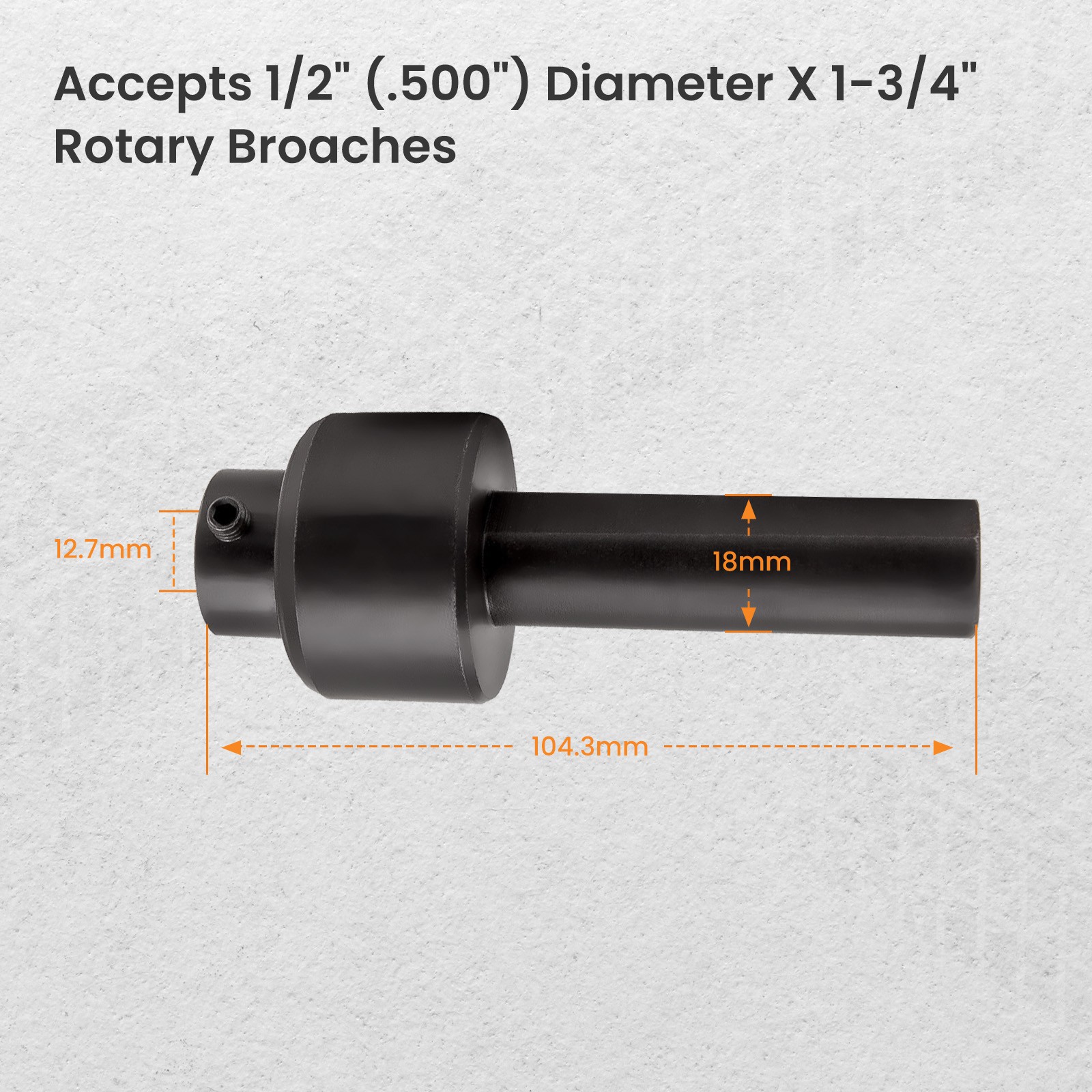1x Rotary Broaching – 3/4″ Shank Broach Tool Holder Fit for 1/2″ Shank Broach