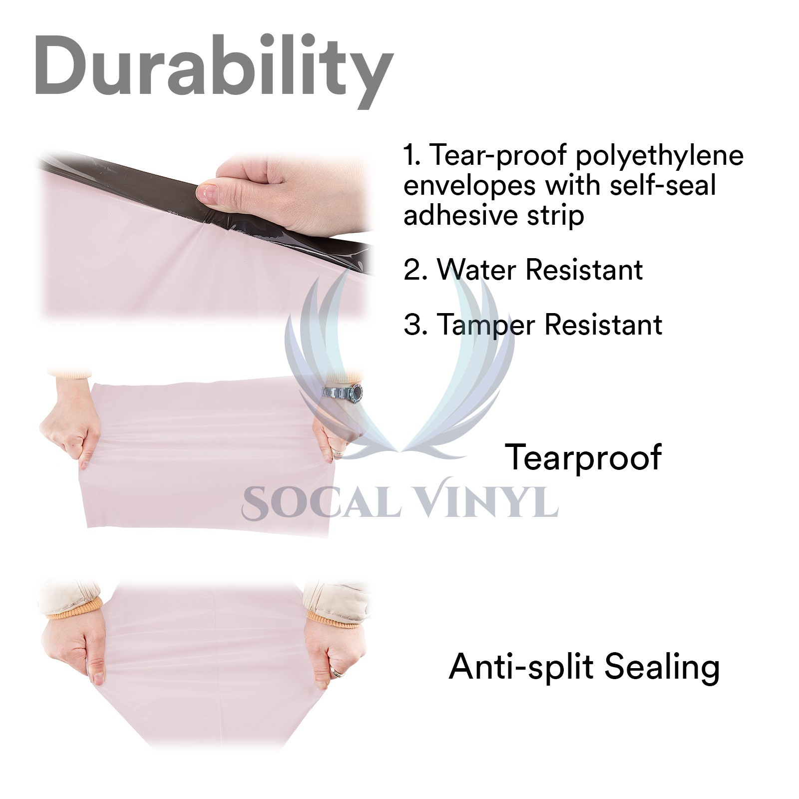 ANY SIZE Carnation Pink Poly Mailers Shipping Envelopes Plastic Bag Self Sealing