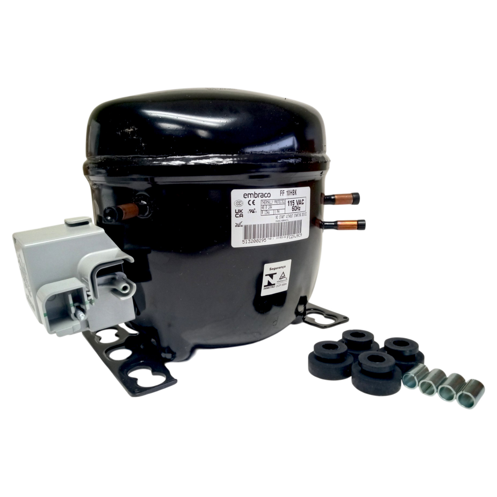 Embroco FF10HBK Refrigerator Compressor 1/4+HP L/MBP R-134a 115V