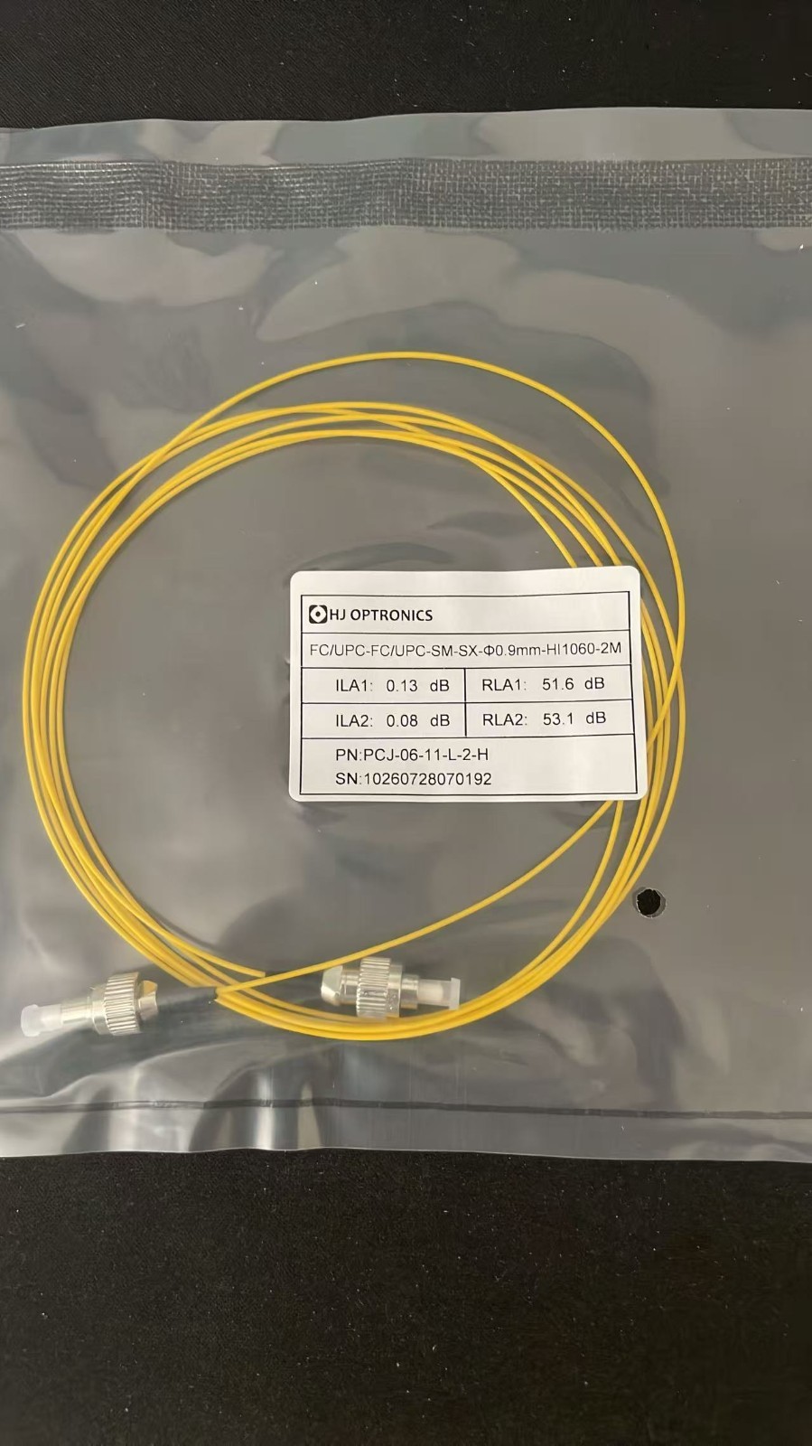 HJ Optronics HI-1060 fiber jumper 900um loose tube 2.0m FC/UPC-FC/UPC Patch Cord