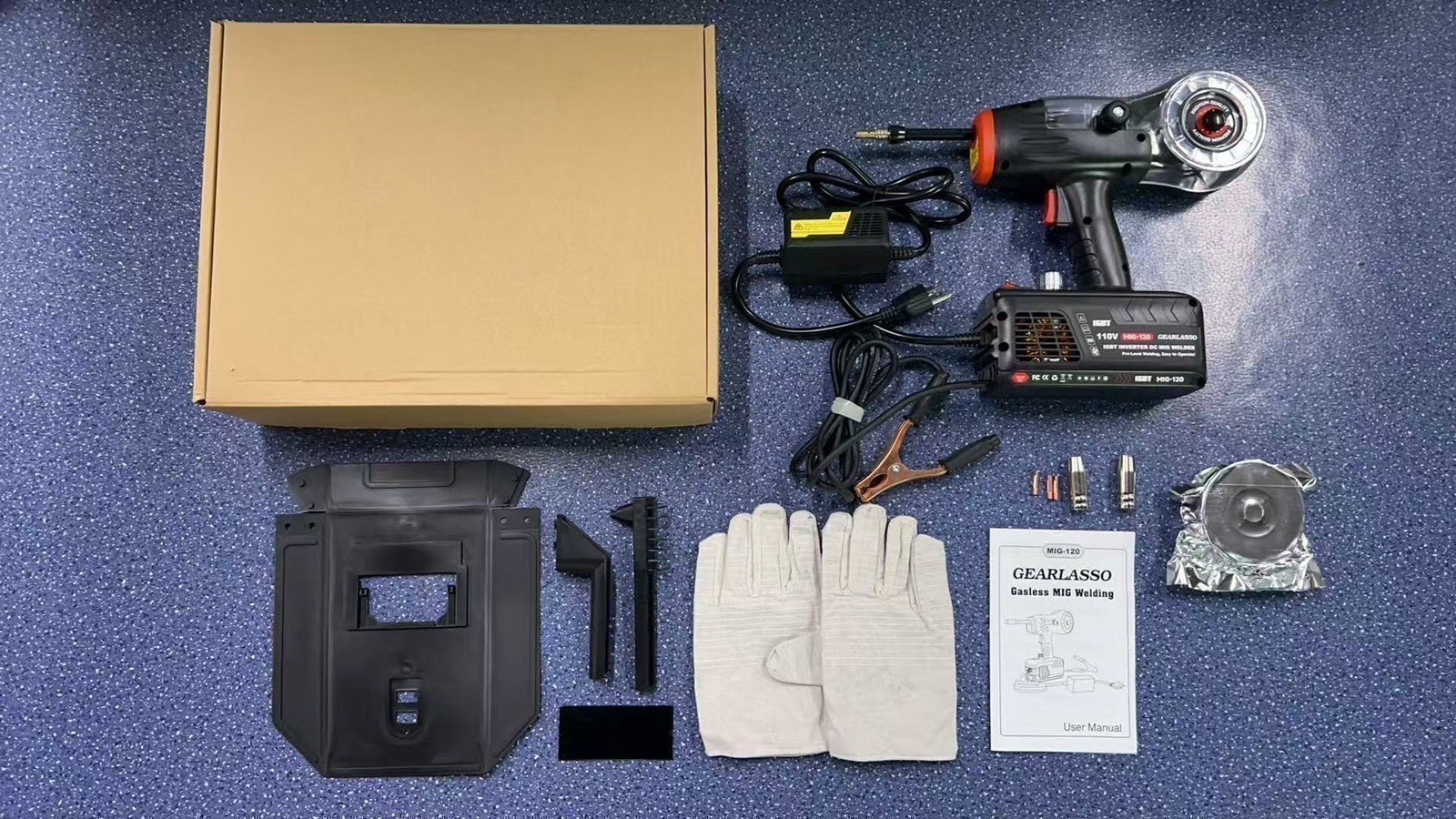 Handheld 110V/120A MIG Welding Machine Gasless Flux Core Welder Easy-to Operate