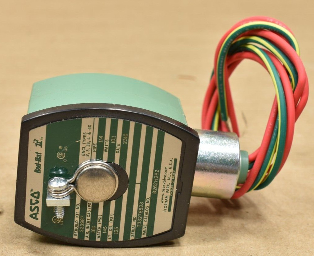 Asco Red Hat 8262H262, MP-C-080, 238610-032-D, 110/50 FT, 120/60 Solenoid Valve