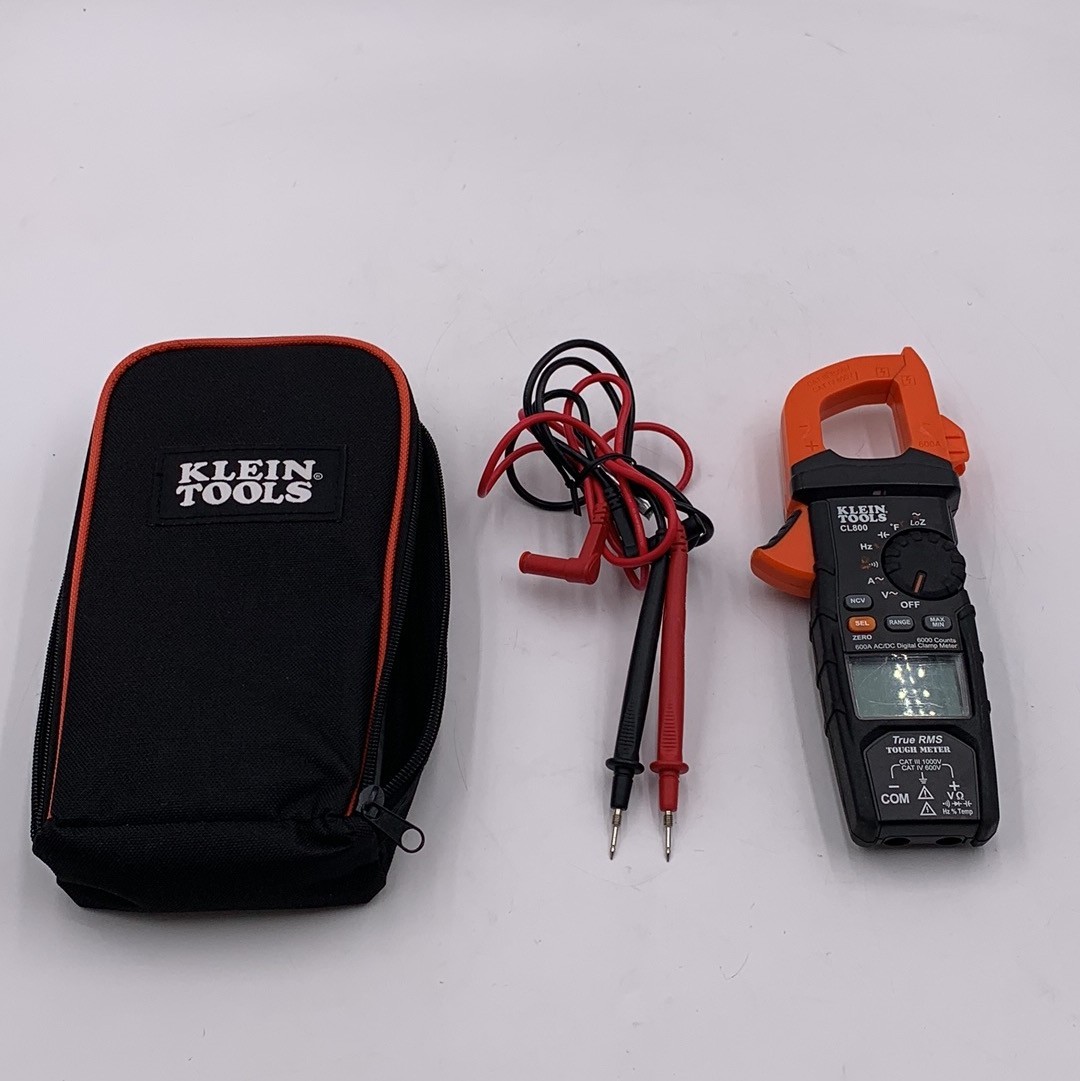 Klein Tools CL800 Digital Clamp Meter, Auto Ranging TRMS, AC/DC Volt/Current
