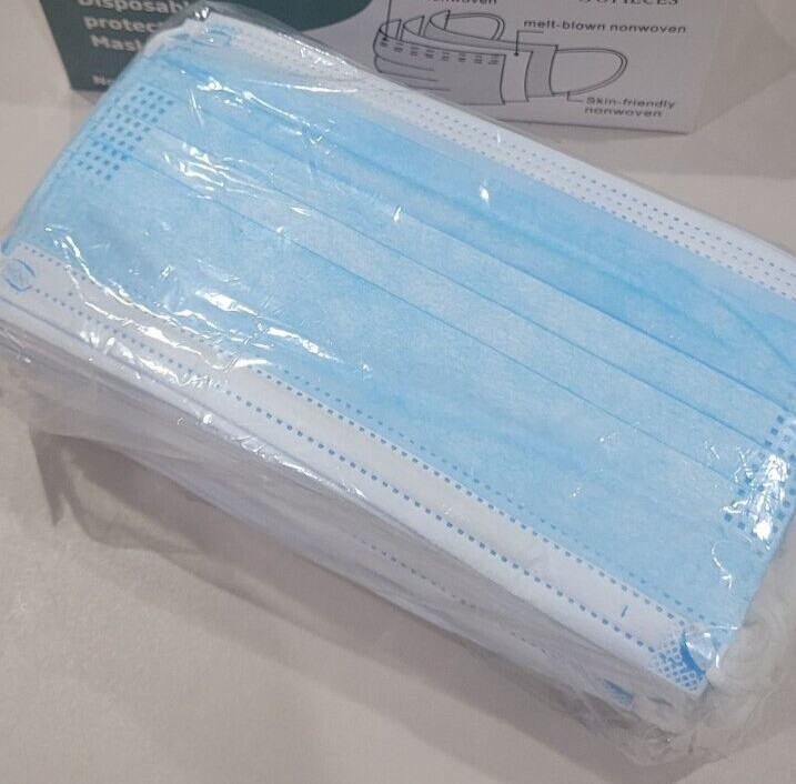 BULK 1000 PCS Disposable Face Mask Non Medical Surgical 3 Ply Ear loop Blue Mask