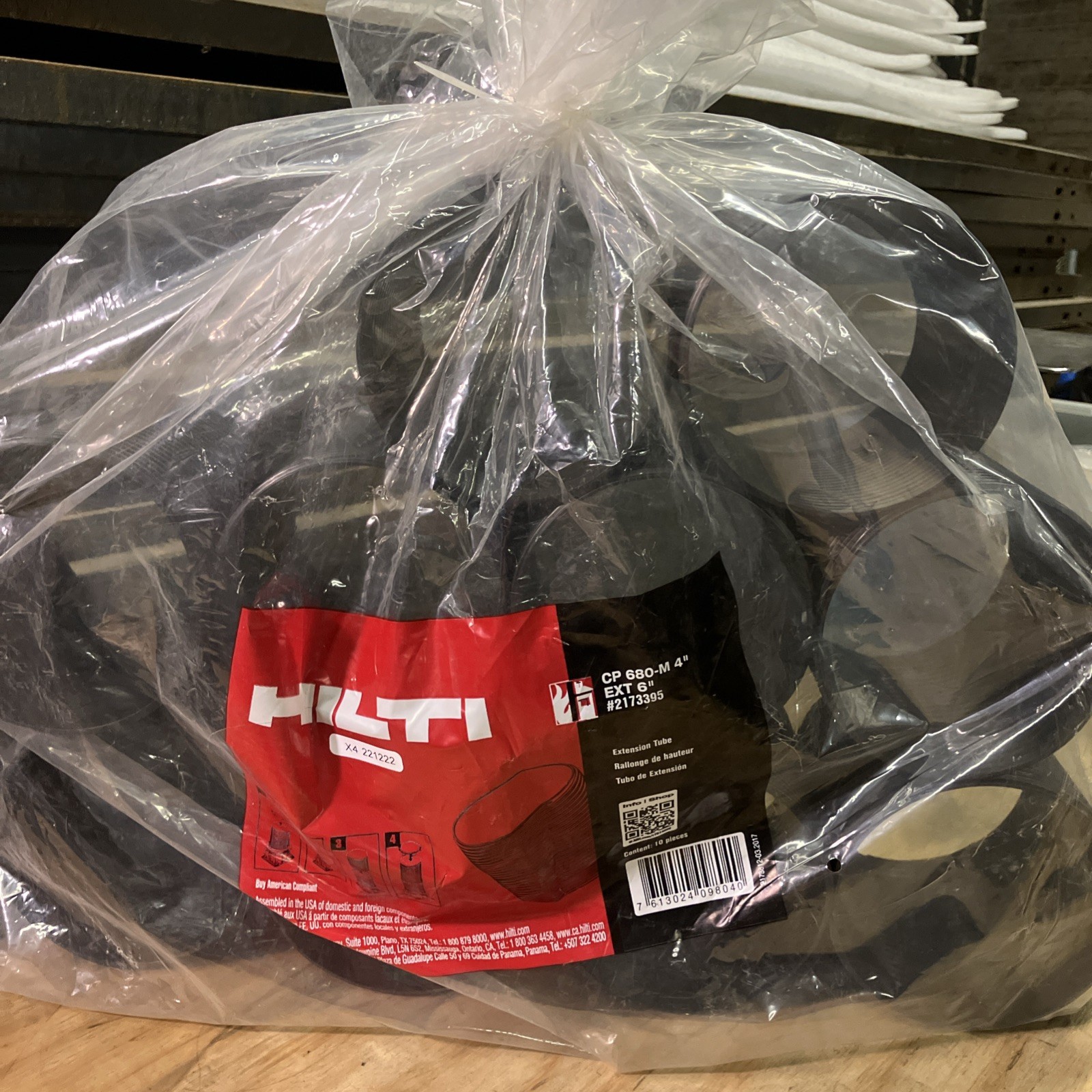 *NEW* Hilti CP 680-M 4″ Pipe 6” Extension Cast-in Firestop Device Bag Of 10Pcs
