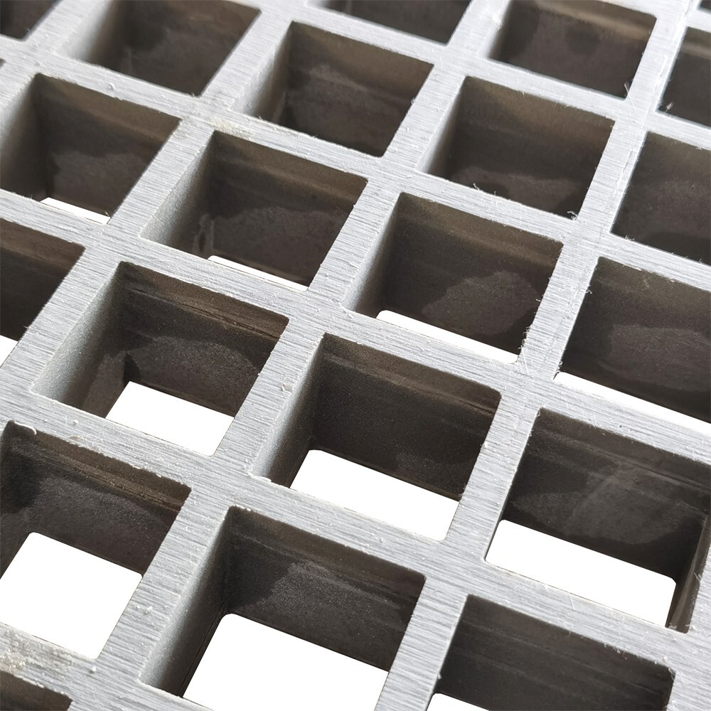 39.4″*19″(100cm*48.5cm) Gray Fiberglass FRP Grating Fiberglass Grille 1.5″ Thick