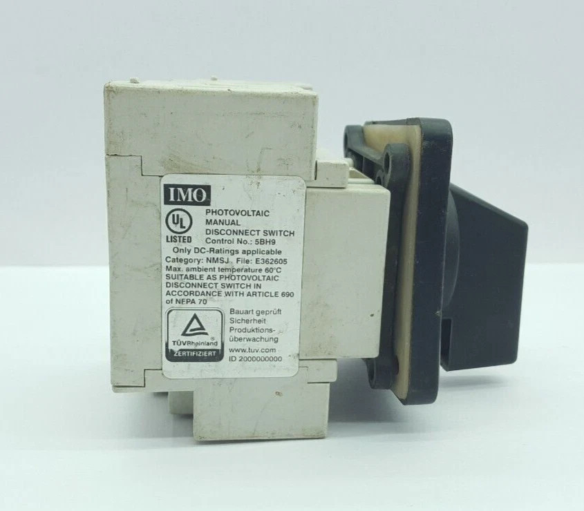 IMO SI32-PM64-4 PANEL MOUNT DC21B SWITCH IP20 NEMA 3R 4 POLE 32A 1000V