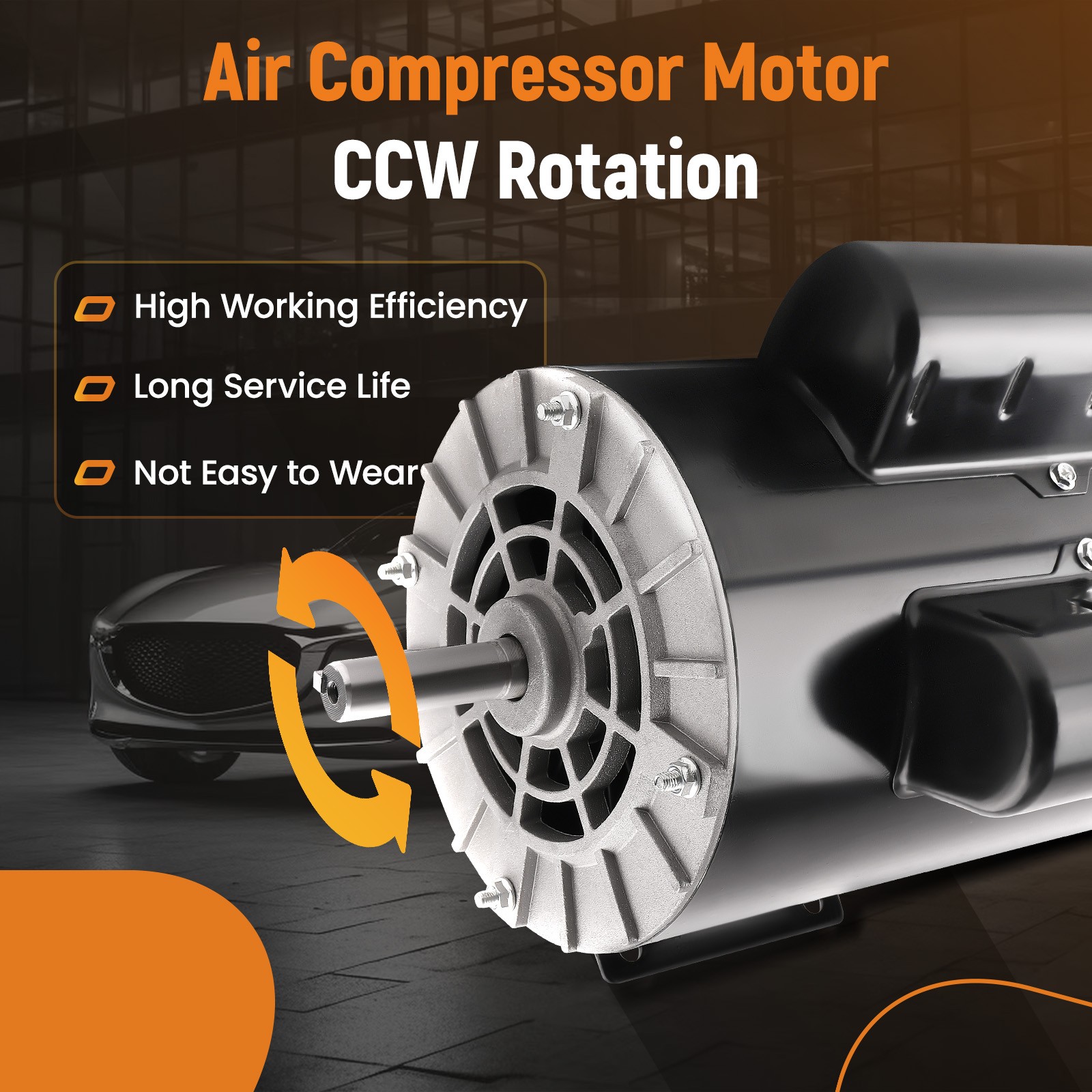 3.7 HP Compressor Duty Motor Replaces Open Drip Proof For General Equipment
