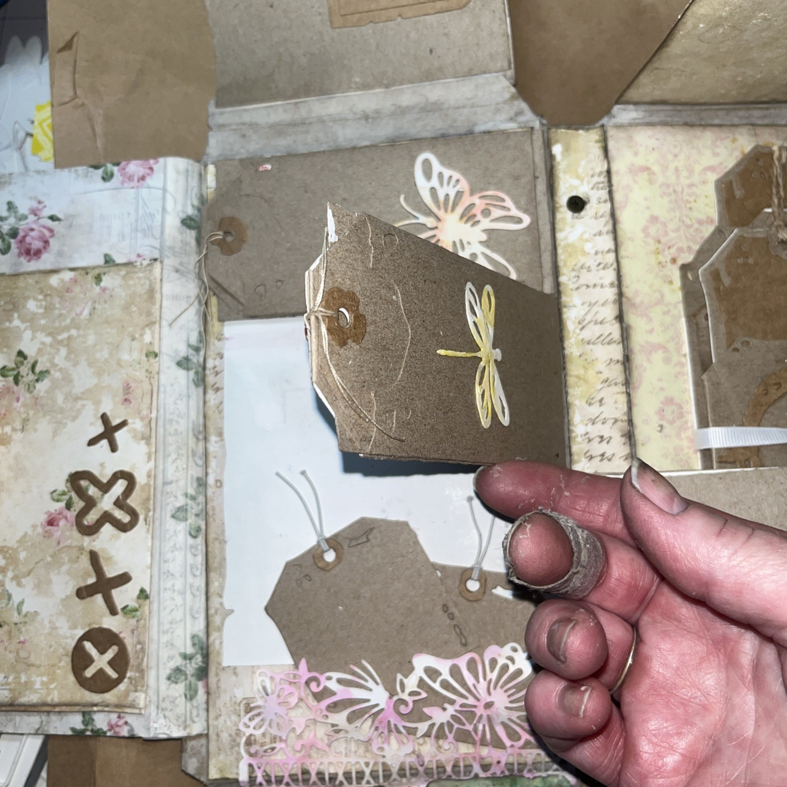 Handmade Junk Journal Folio Loaded with Flaps and Flips Working Lock And Keys