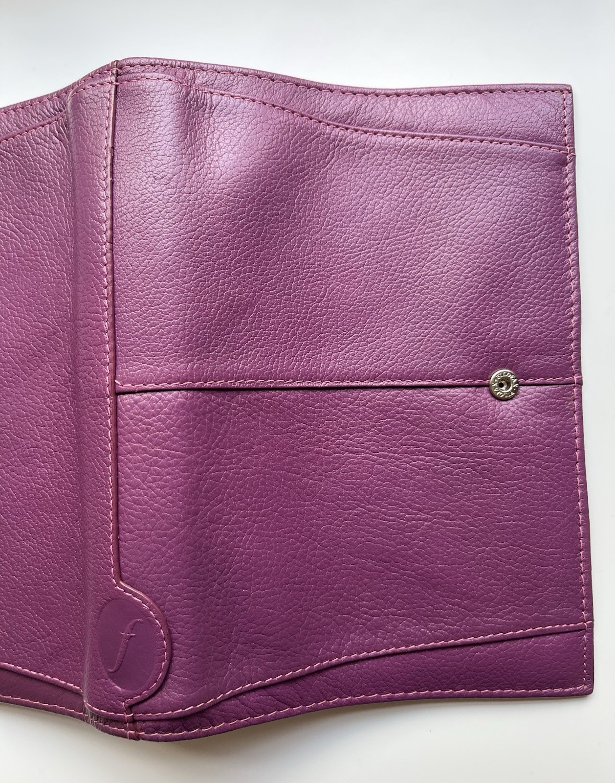 Filofax Aston Organizer “Orchid” Purple Deluxe Leather Personal Size EUC