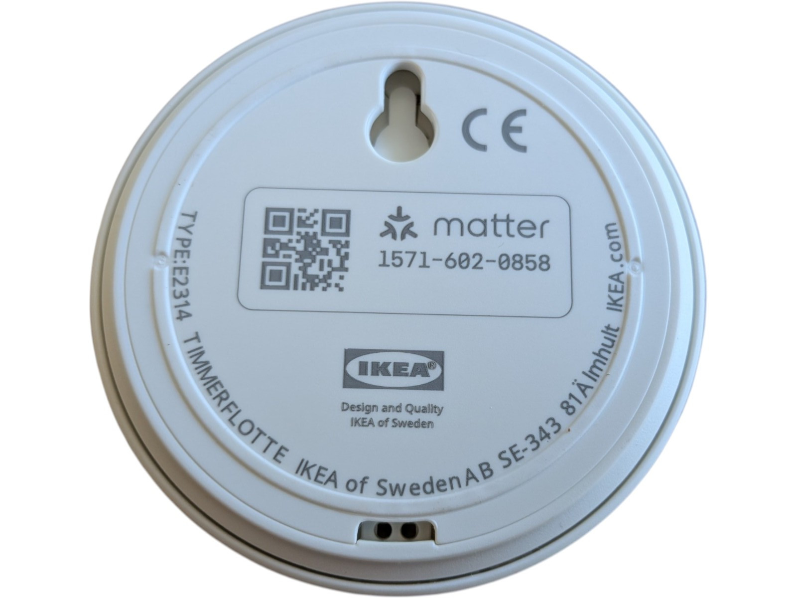 IKEA TIMMERFLOTTE Temperature/humidity Sensor Smart, Matter, 506.189.57, New