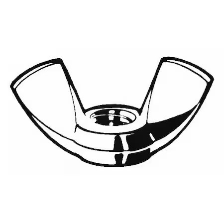 Wing Nut, 5/8″-11, Stainless Steel, Plain, 1.44 In Ht, 2.76 In Max Wing Span,
