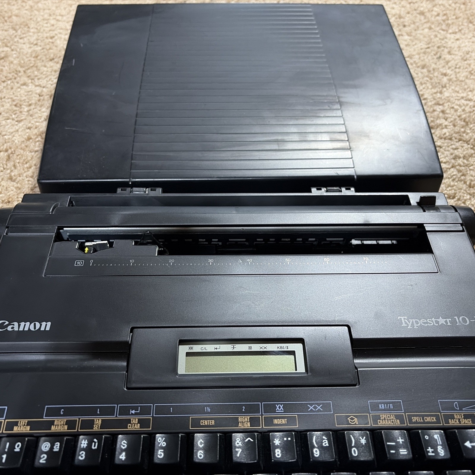 Canon Typestar 10II Portable Personal Typewriter With Cover No Charger Works!