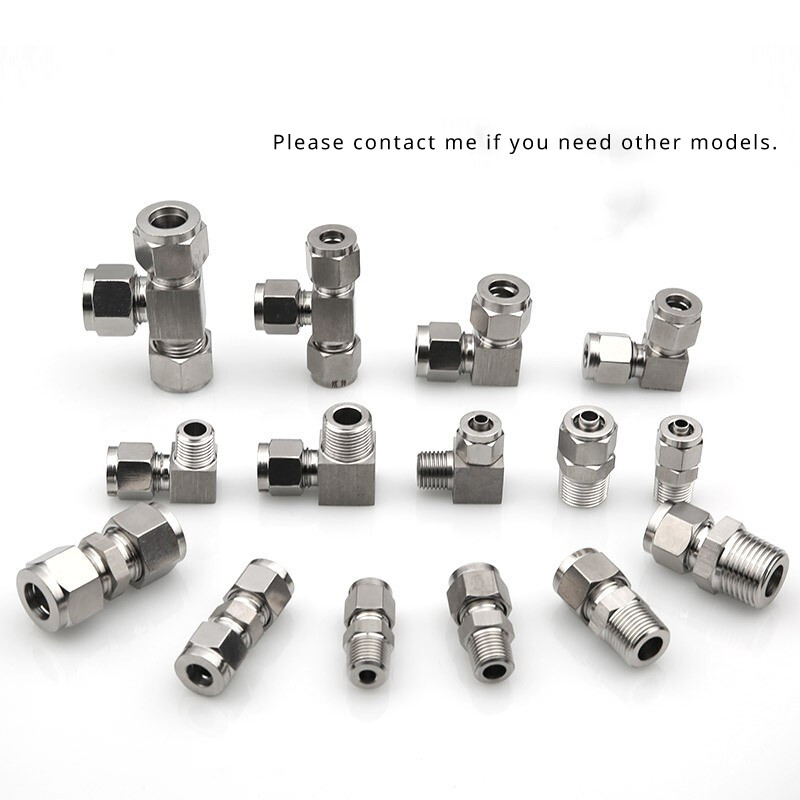 1Pcs Stainless Steel Compression Tube Fitting 10mm Tube OD x ZG 1/2″ Male