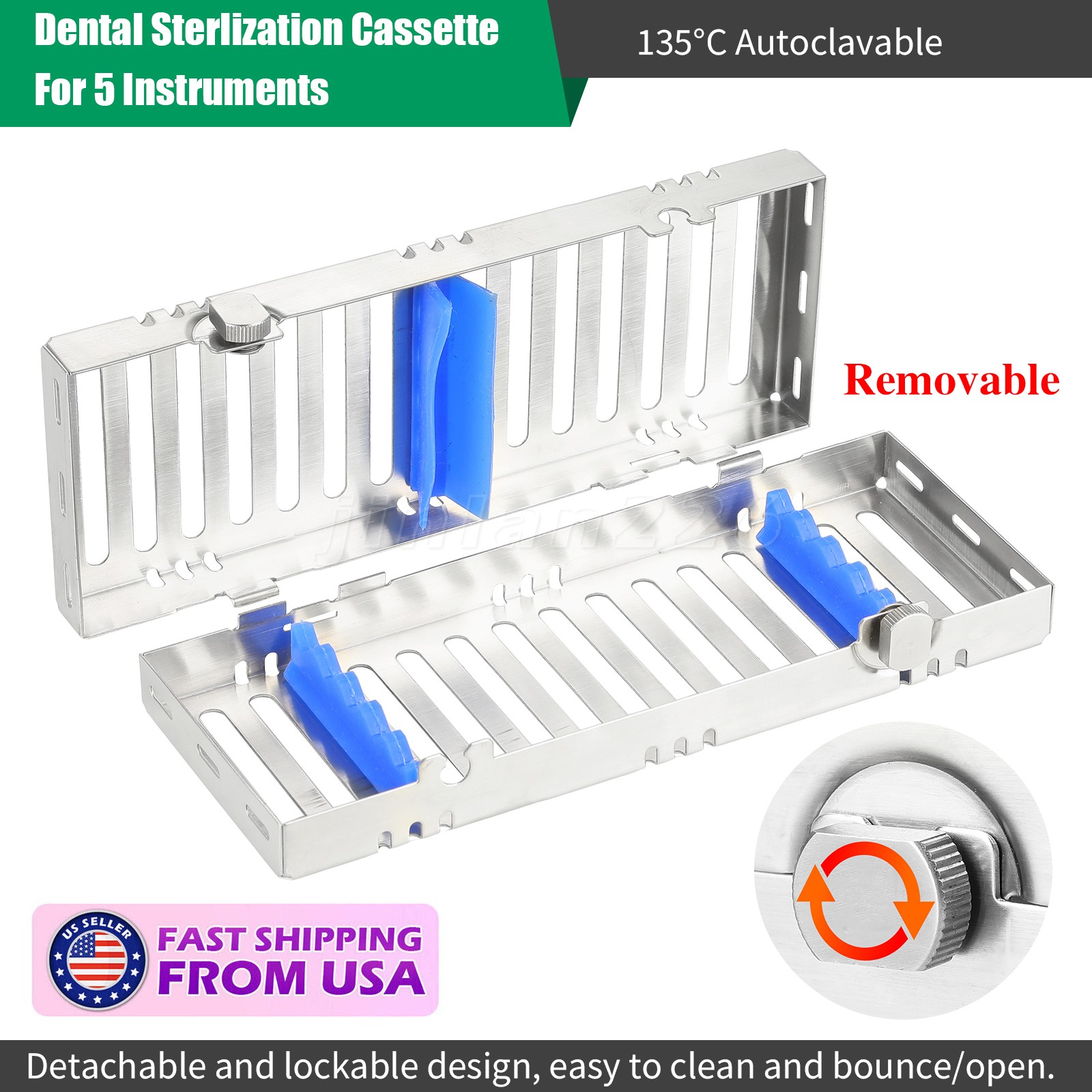 Stainless Sterilization Cassette cassette Signature 5 10 20 Instrument Capacity