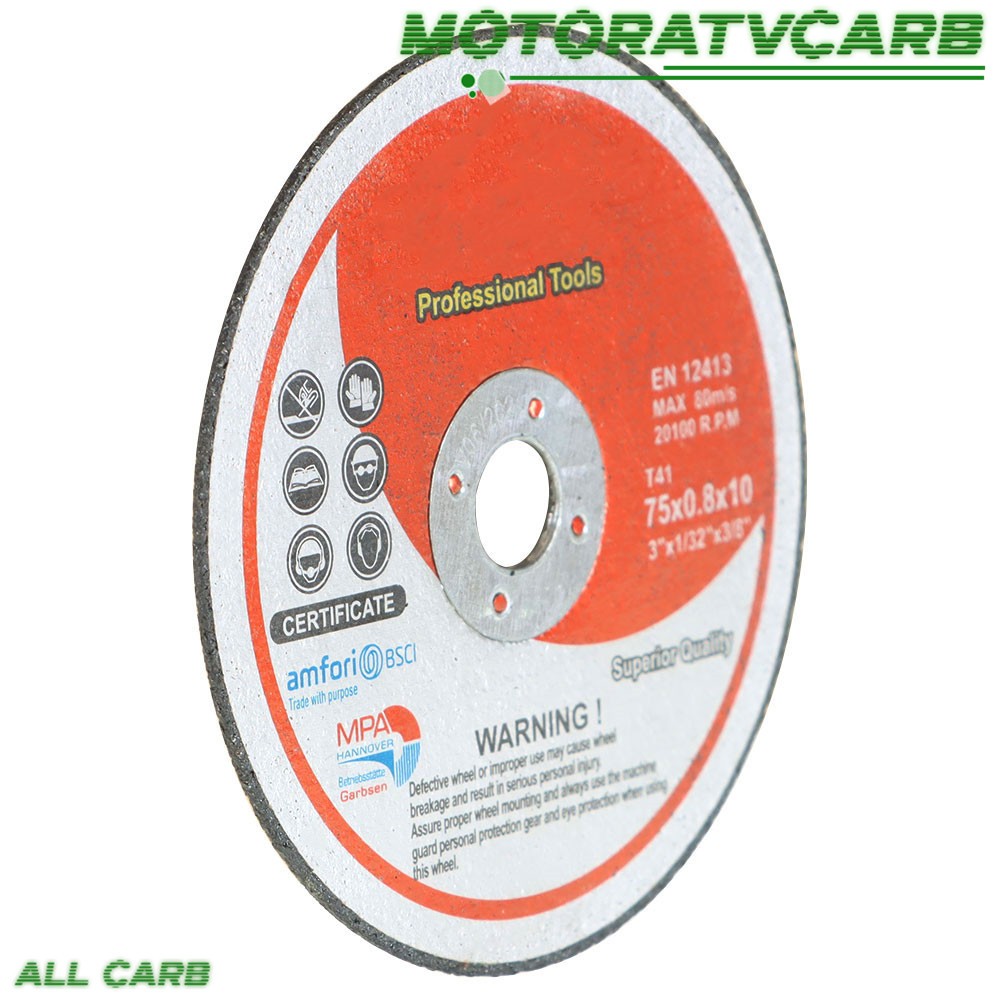 ALL-CARB 25× 3″× 1/32″× 3/8″ Cut-off Wheel Metal & Stainless Steel Cutting Discs