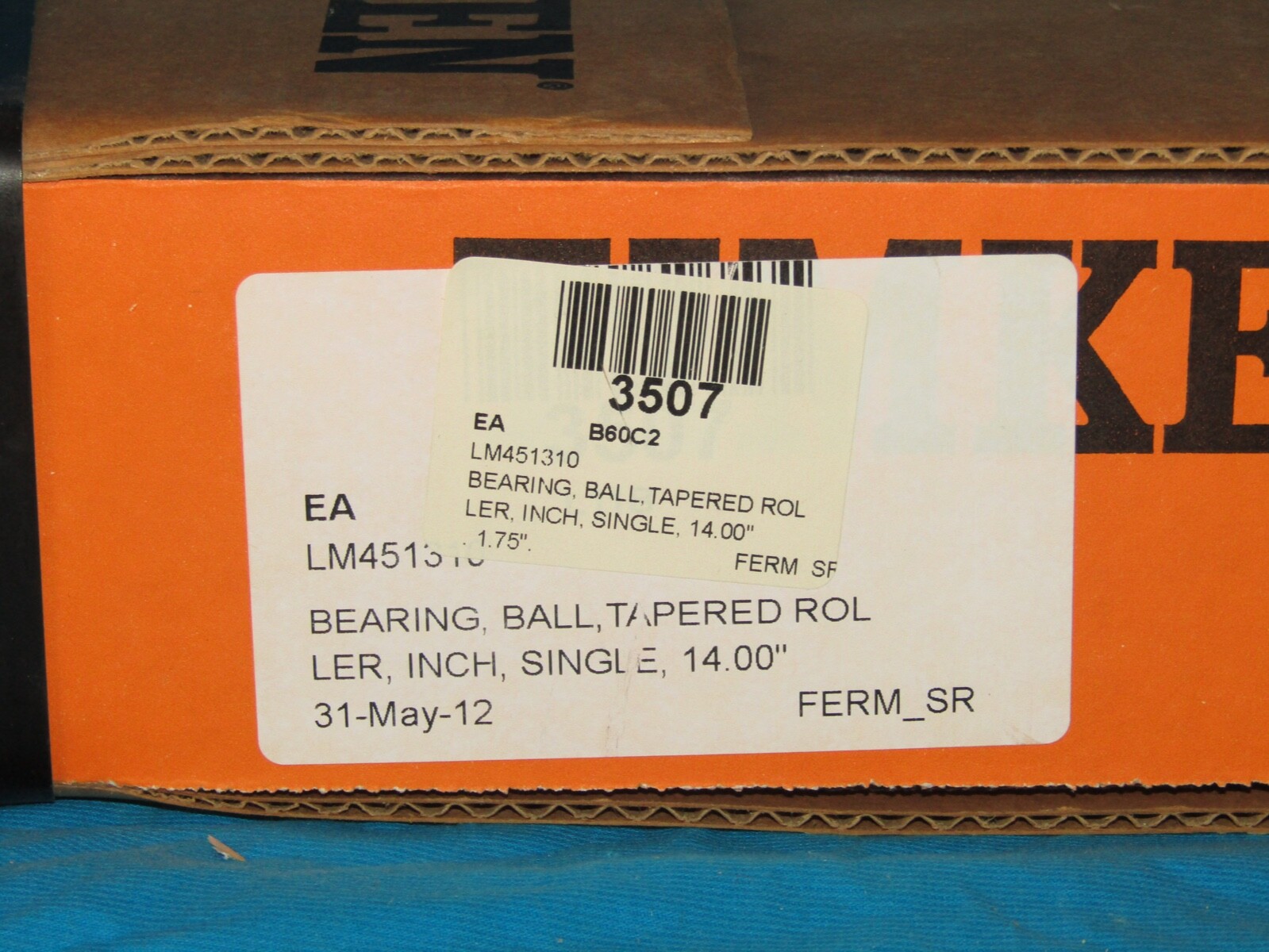 NEW Timken LM451310 Ball Bearing Tapered Roller Single 14.00″ 1.75″