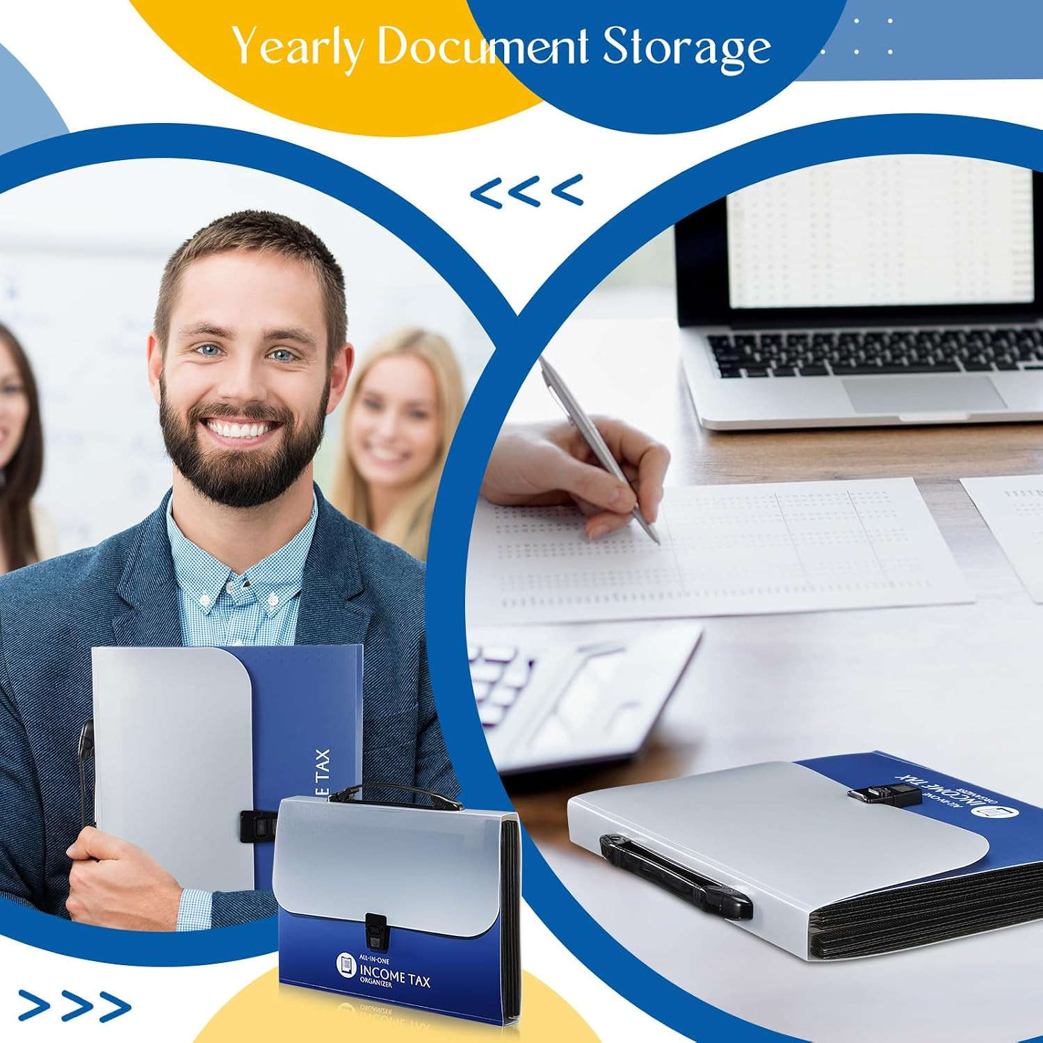 1 Set Tax Record Organizer All in One Income Tax Document Organizer 13 Pockets E