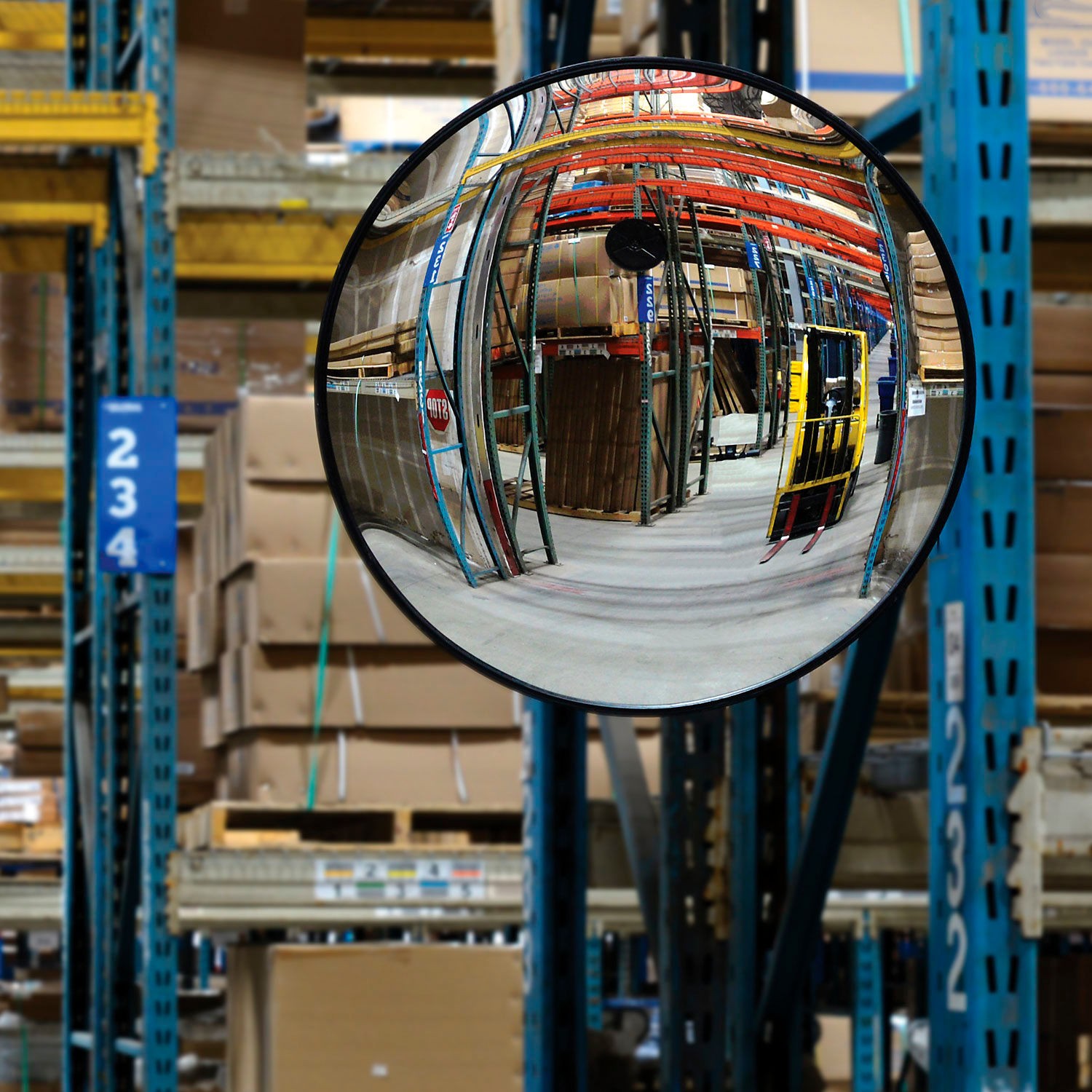 Round Glass Convex Mirror Indoor 26″ Dia. 160176; Viewing Angle