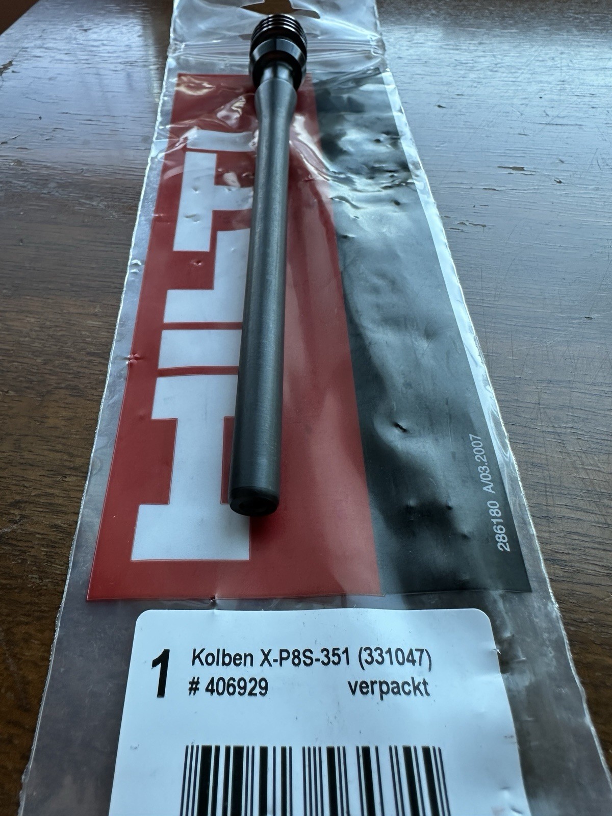 HILTI DX351 PISTON Standard Size – HILTI # 2092077 – NEW With Packaging