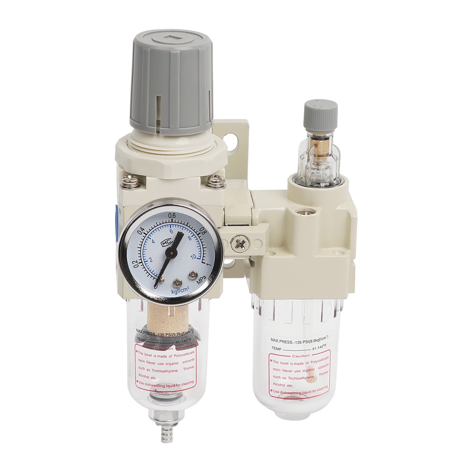 1/4″ NPT Compressed Air Filter Regulator Lubricator Water/Oil Trap Separator