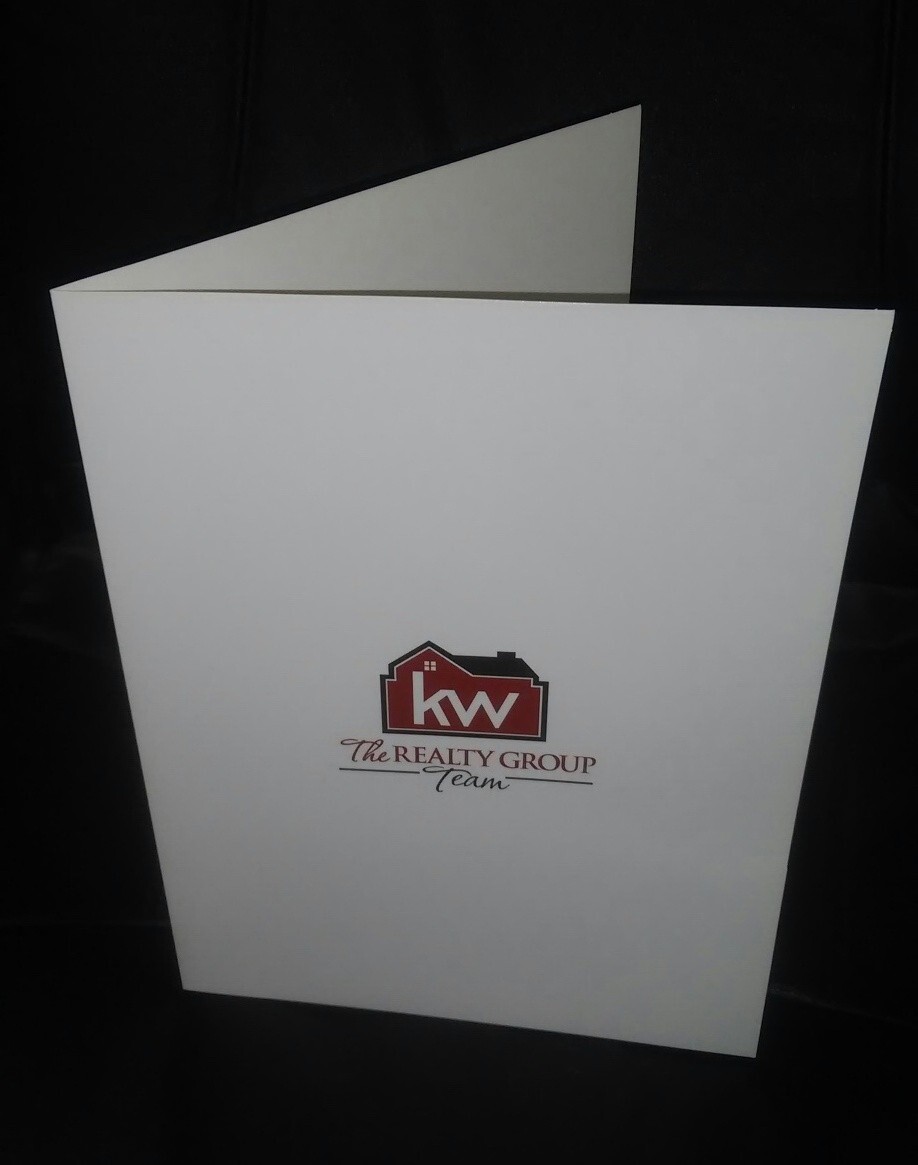 Printed Presentation Folders, 100 Full Color Custom 2-Pocket, Your Logo & Design