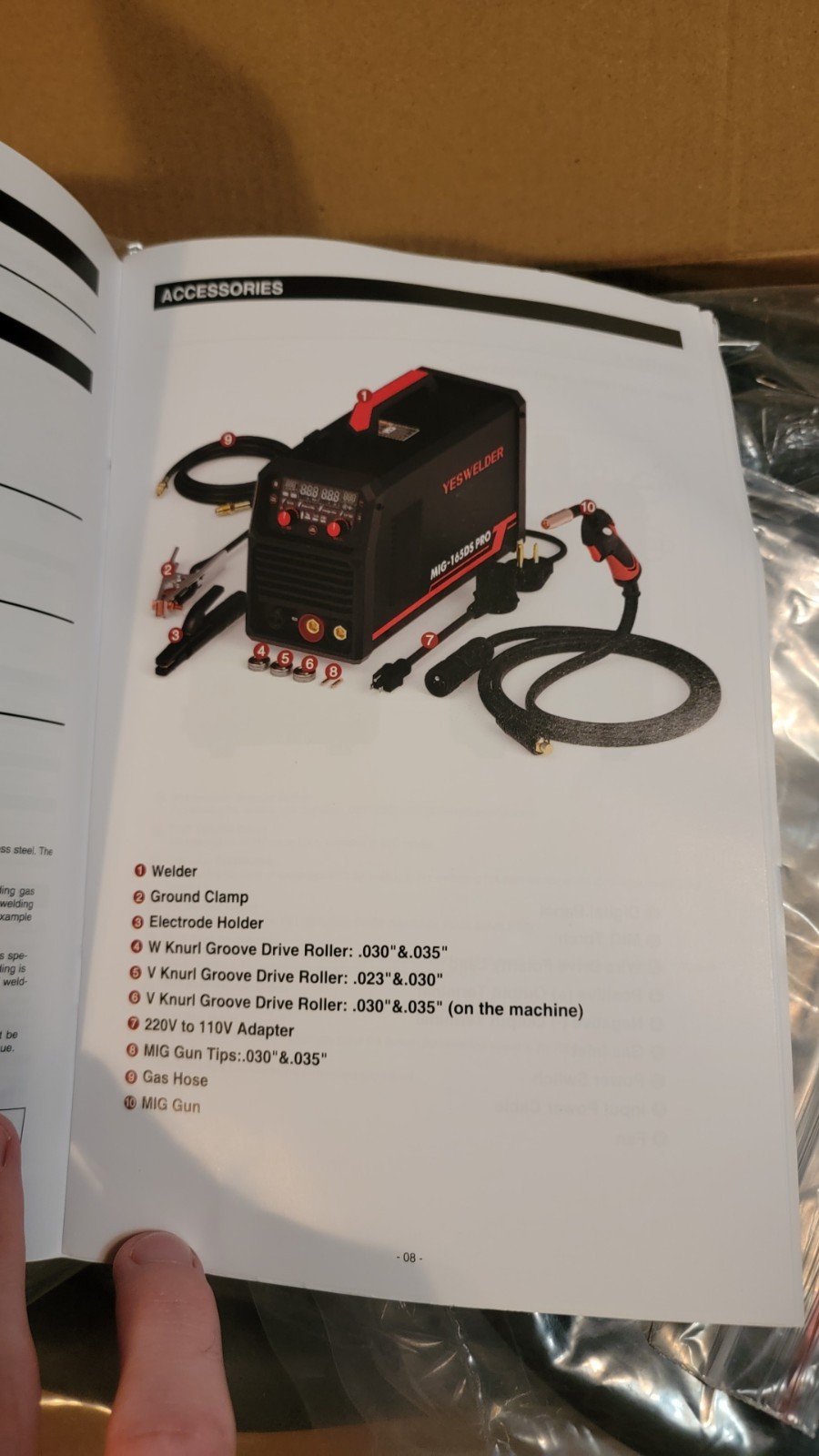 YESWELDER MIG-165DS PRO 220V MIG Welder Gas/Gasless Semi-Auto Feed