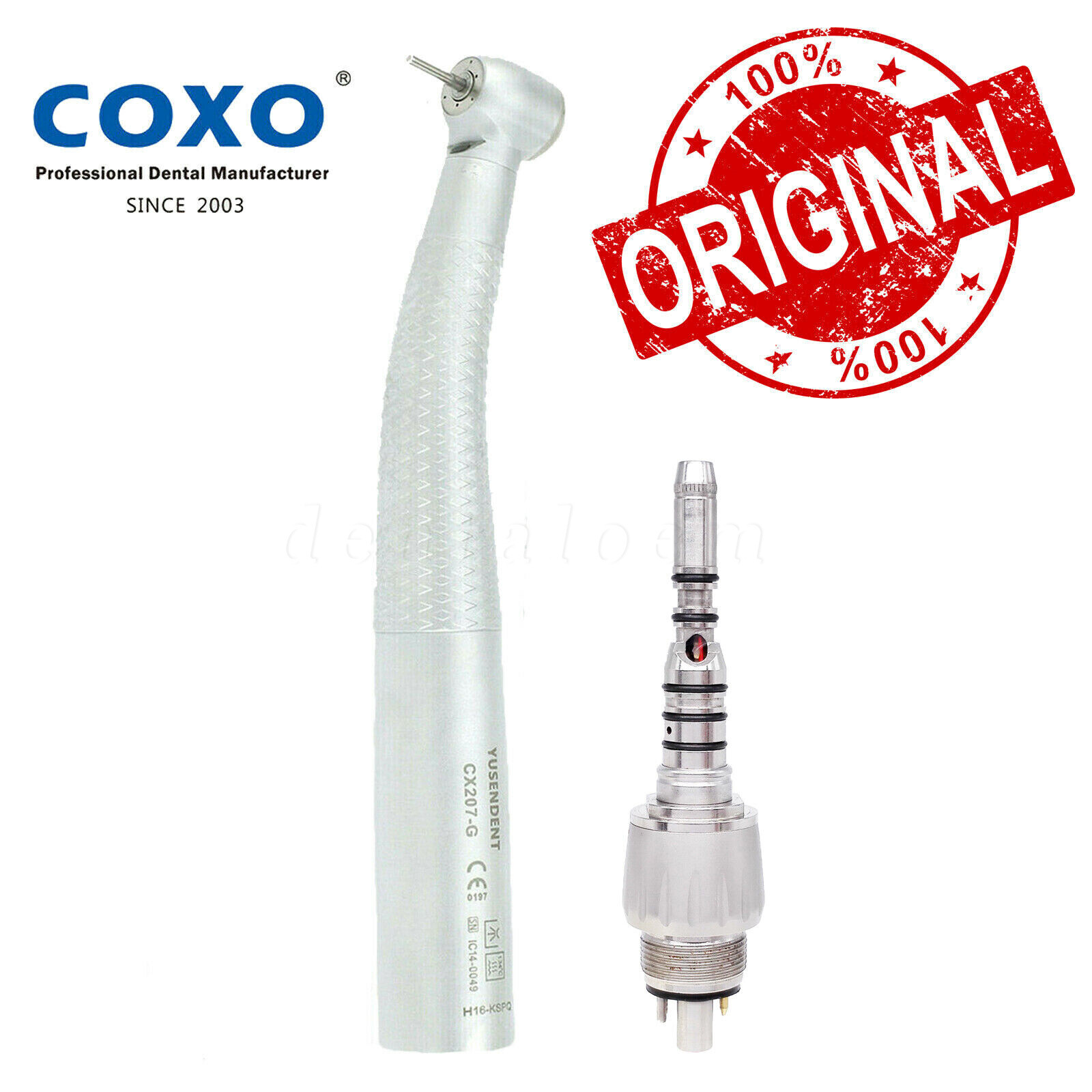 COXO YUSENDENT CX207-G Dental Fiber Optic LED High Speed Handpiece Air Turbine
