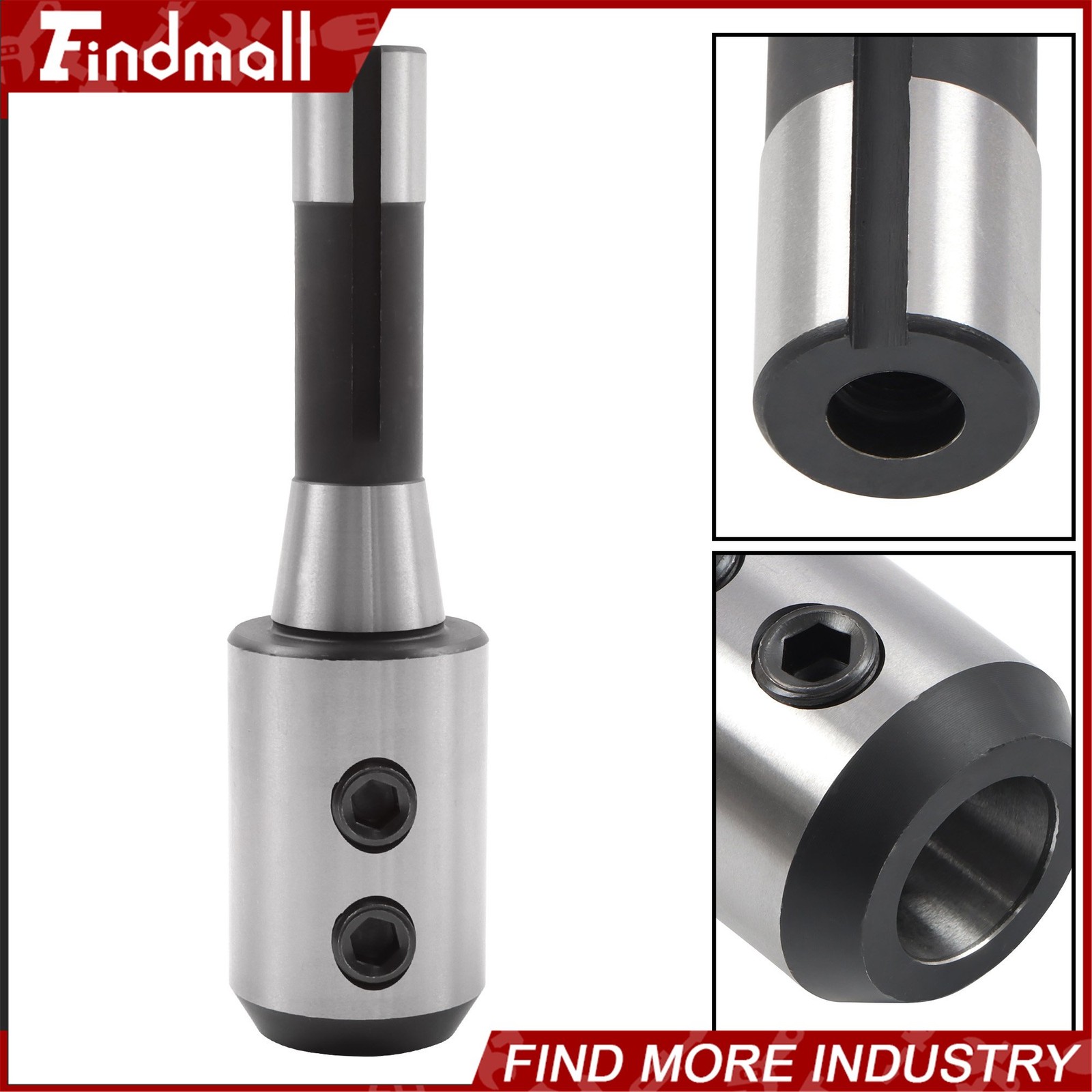 Findmall 1 Inch High Precision R8 End Mill Adapter Holder Milling Cutter Tool