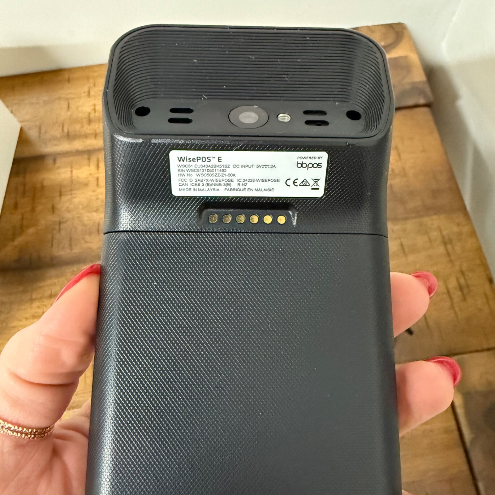 BBPOS WisePOS E reader used with Stripe