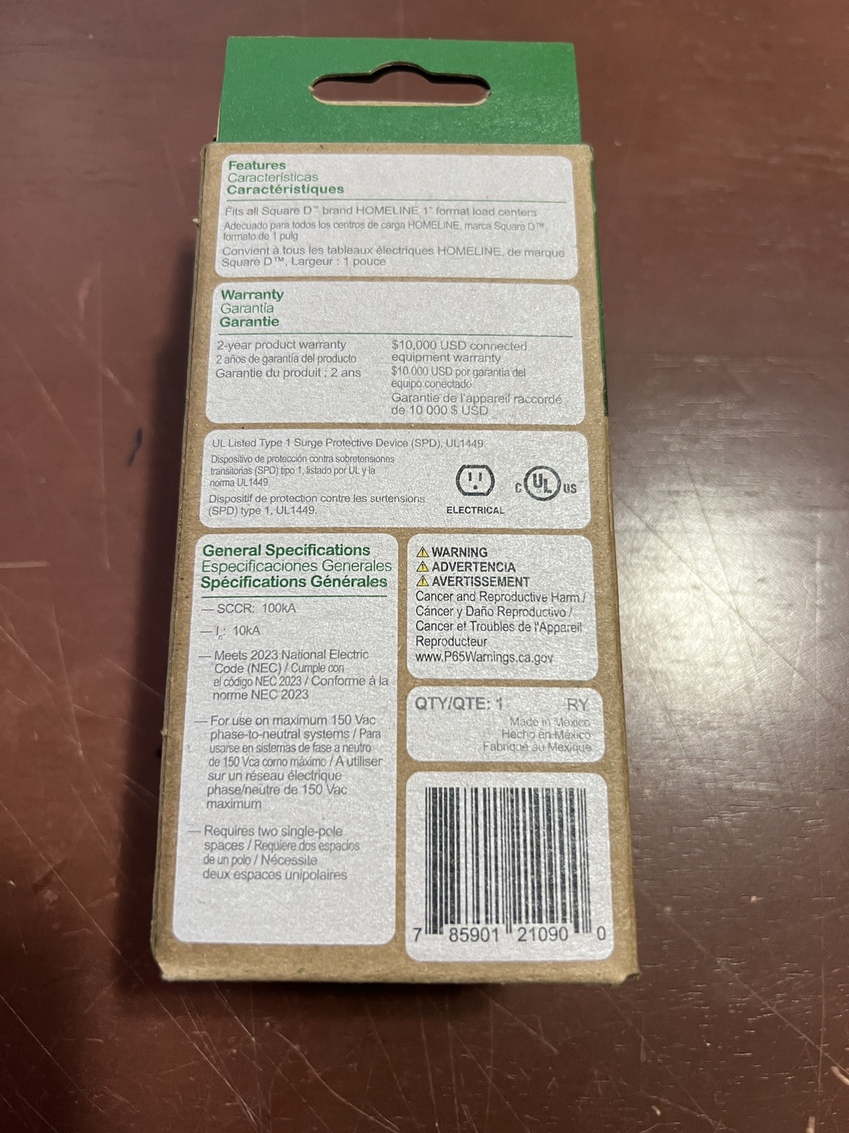 Square D by Schneider Electric HOM2175SB Homeline SurgeBreaker,25kA,120/240V