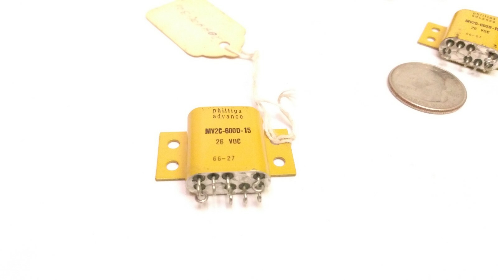 2 New PHILLIPS ADVANCE RELAYs MV2C-600D-15, 204401-321, 8 pin, 26vdc