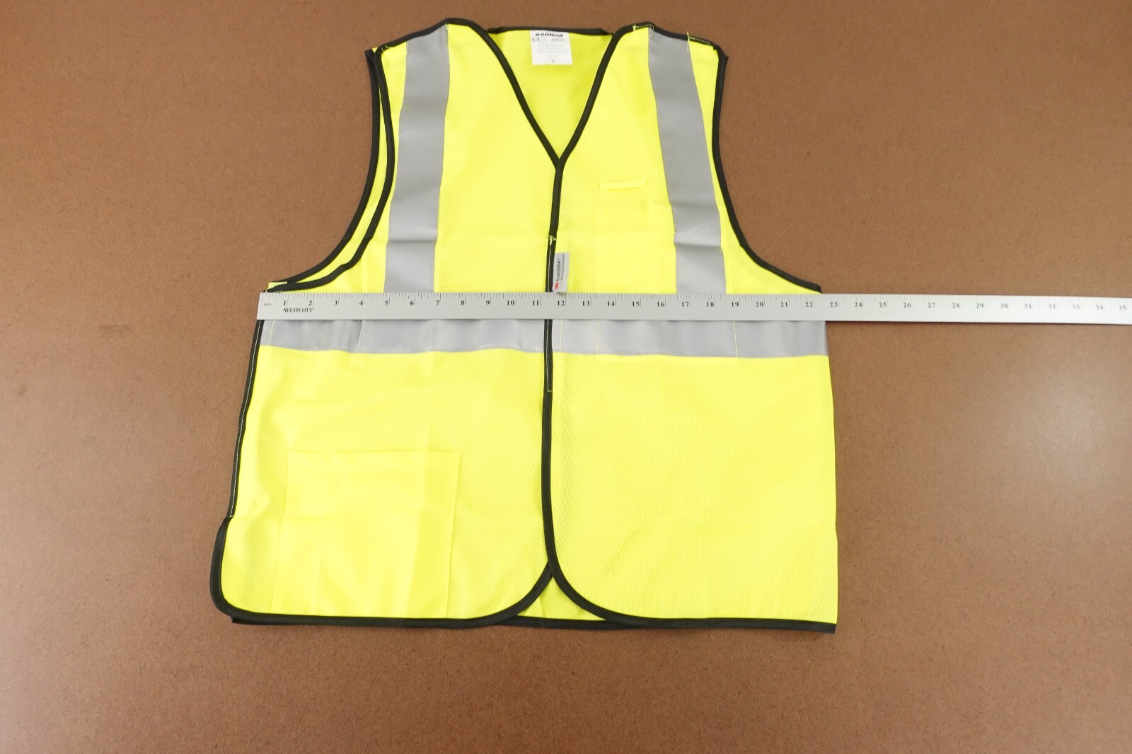 Radnor Adult Size Large Yellow Lightweight Polyester Class 2 Breakaway Vest New