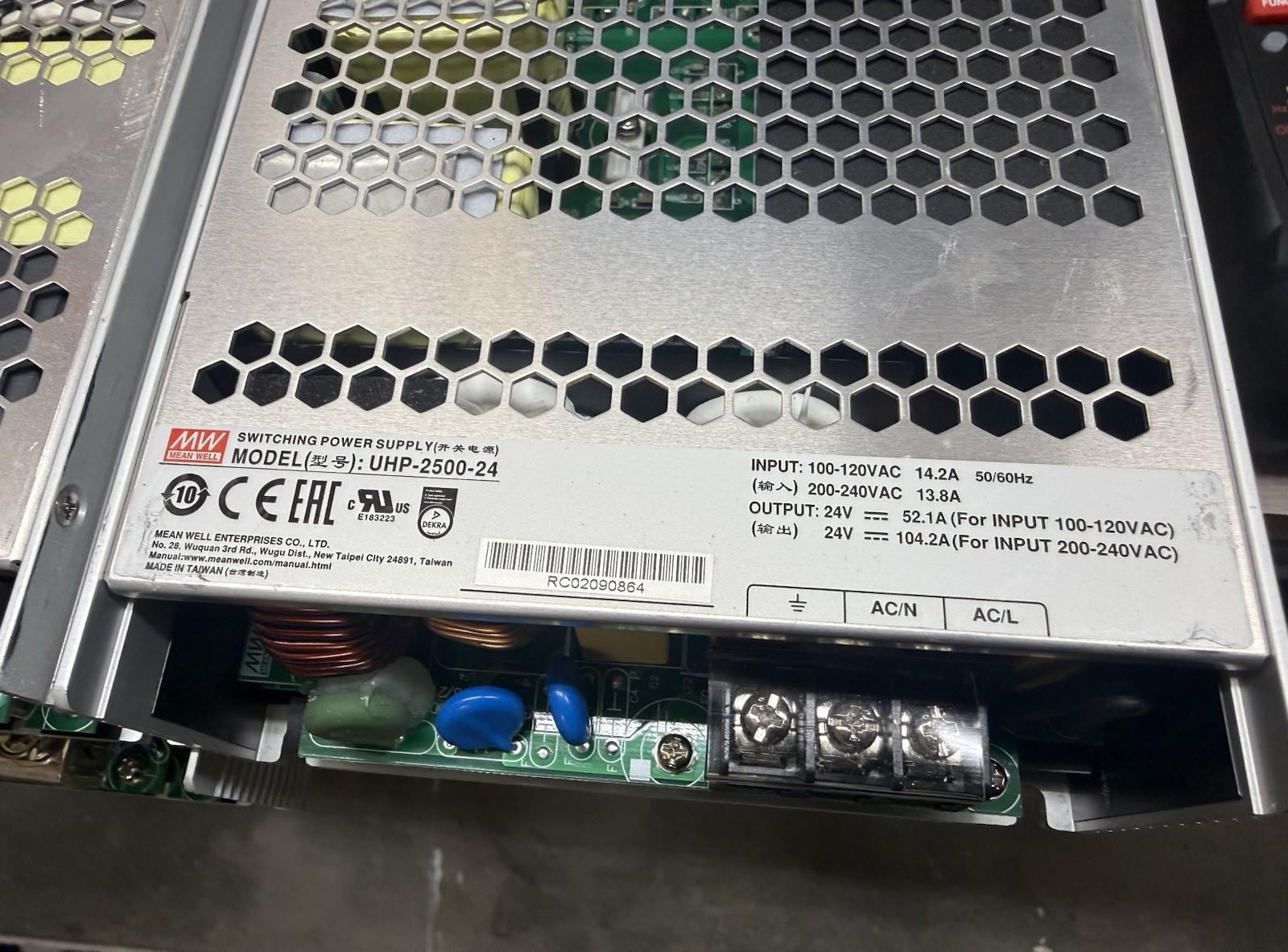 MEAN WELL UHP-2500-24 2500W 24V DC Industrial Power Supply PSU TESTED
