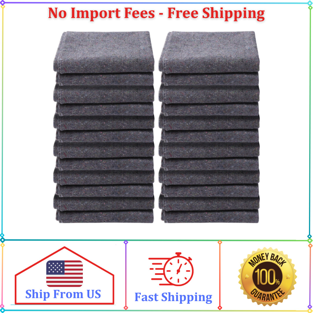 KFFKFF 72 x 54 Recycled Cotton Moving Blankets (12-Pack)