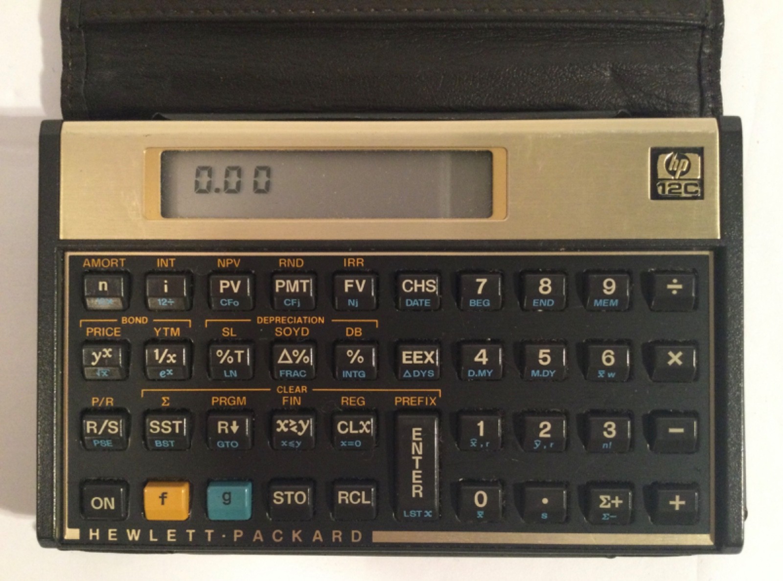 Working 1980’s Hewlett Packard HP 12C Financial Calculator Original Case USA