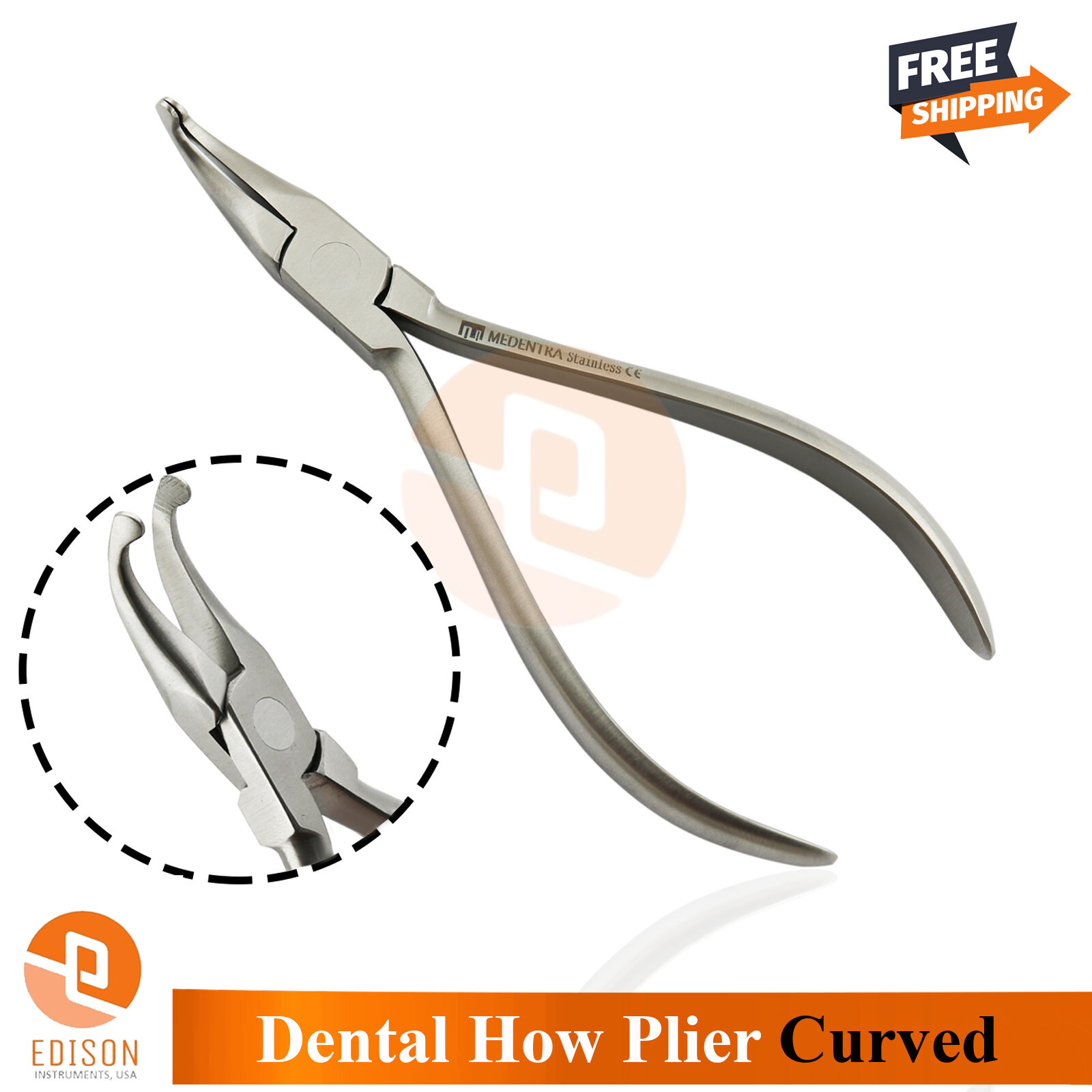 How Plier Curved 14cm Angled Utility Dental Orthodontics Surgical Pliers