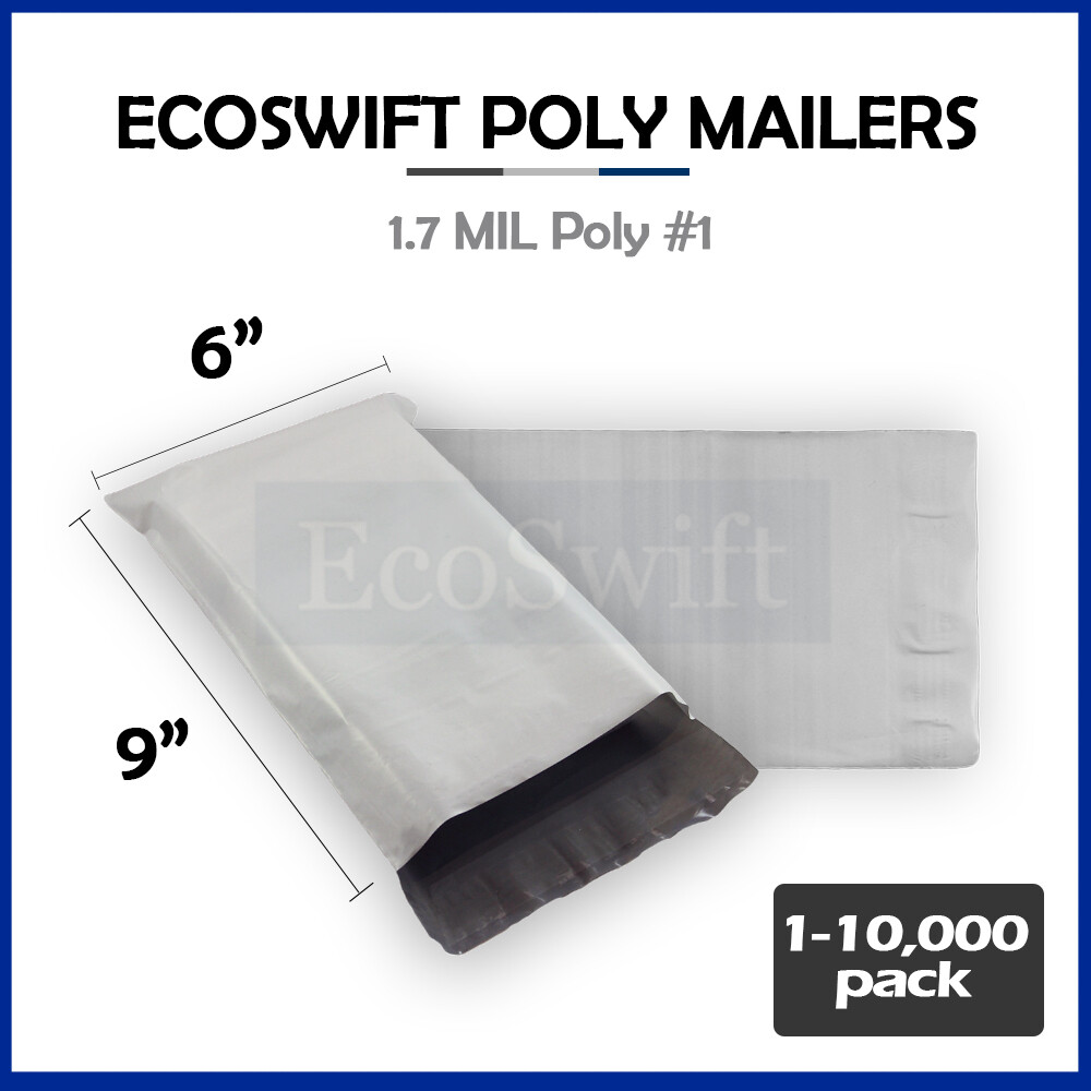 1-10000 6 x 8 “EcoSwift” Poly Mailers Envelopes Plastic Shipping Bags 1.70 MIL