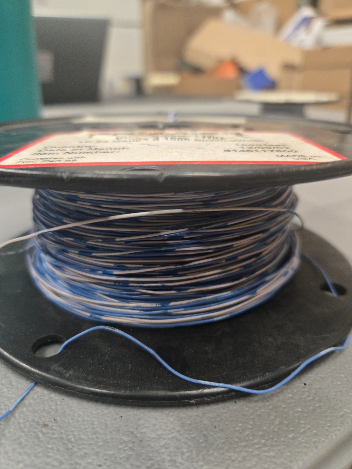 Premier Cross Connect Wire Blue/White. 1P 24AWG Gauge S Blue/white 750ft