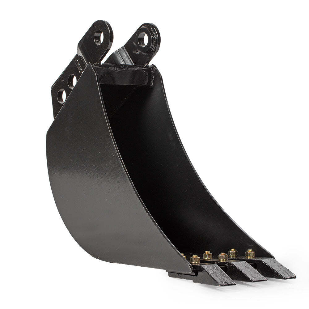 Titan Attachments 10″ Front Hoe & Backhoe Bucket, Replaceable Carbon Steel Teeth