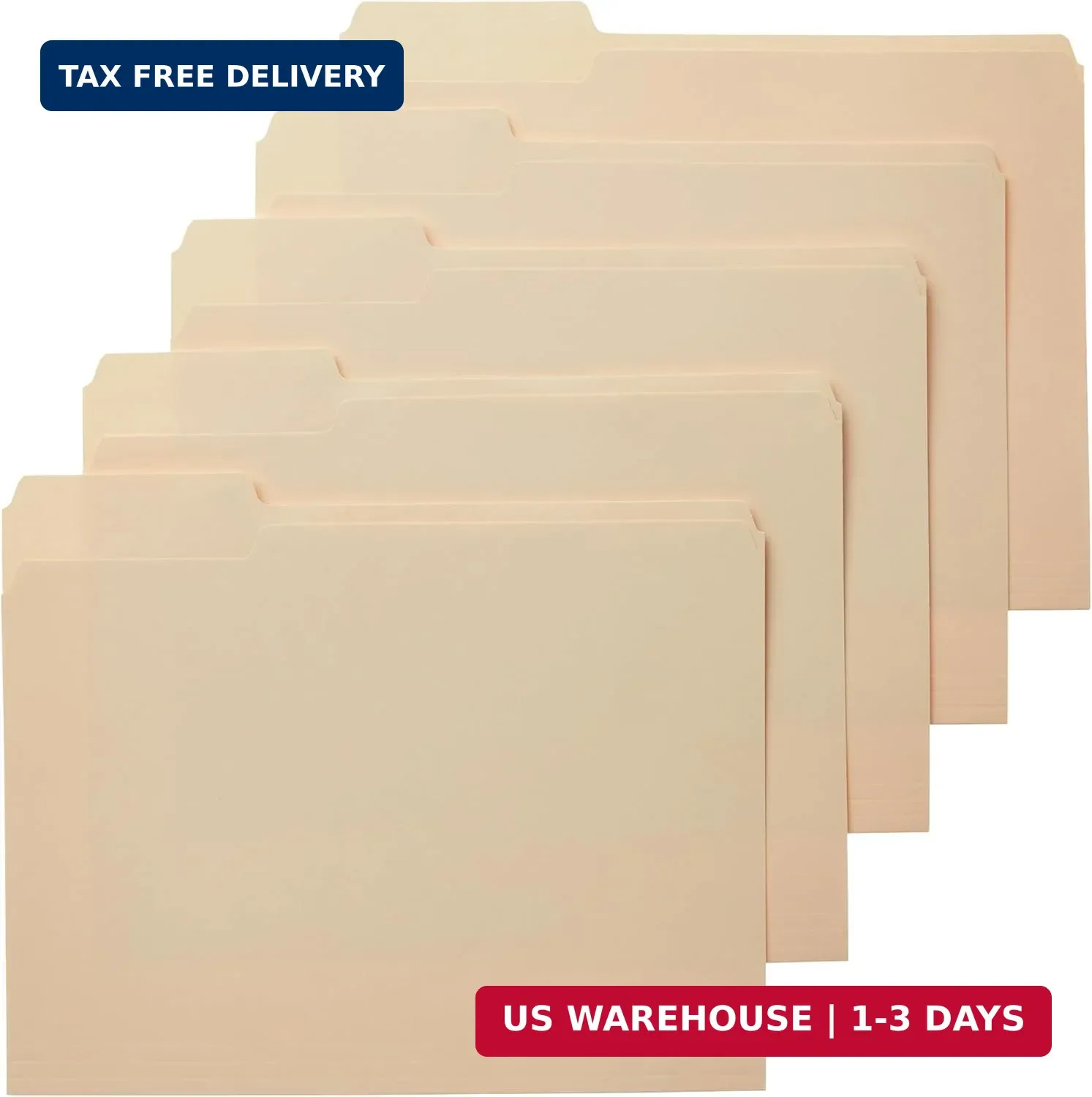 Amazon Basics Sturdy File Folders with Reinforced Tabs for Filing and Organizati
