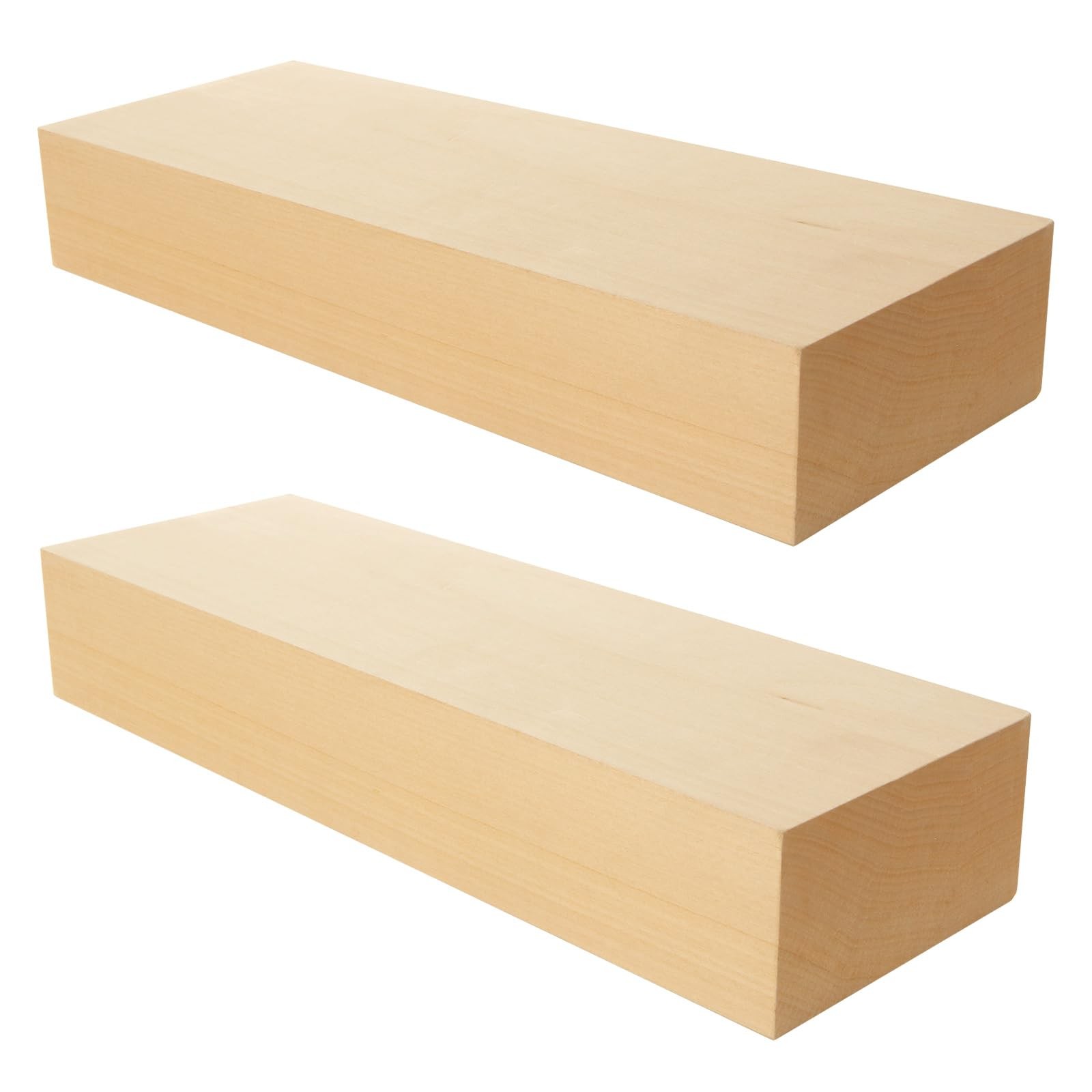 2 Pack 12x4x2 Inch Large Basswood Carving Blocks Unfinished Wood for DIY Craft