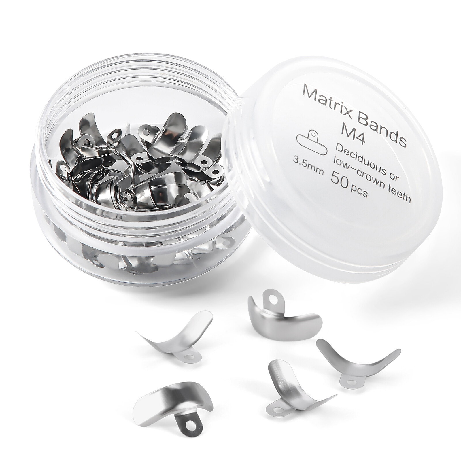 Dental Matrix Bands Deciduous/Premolar/Molar Sectional Contoured Matrices 50pcs